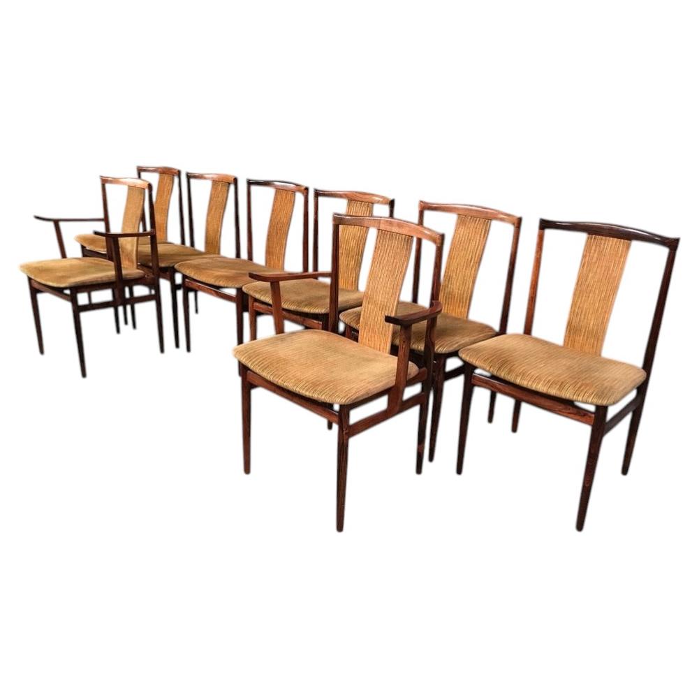 Exceptional Retro Folke Ohlsson for DUX Dining Chairs, Danish Modern, 1960s