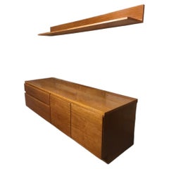 Exceptional Retro Teak Vintage Sideboard, partly free-hanging sideboard