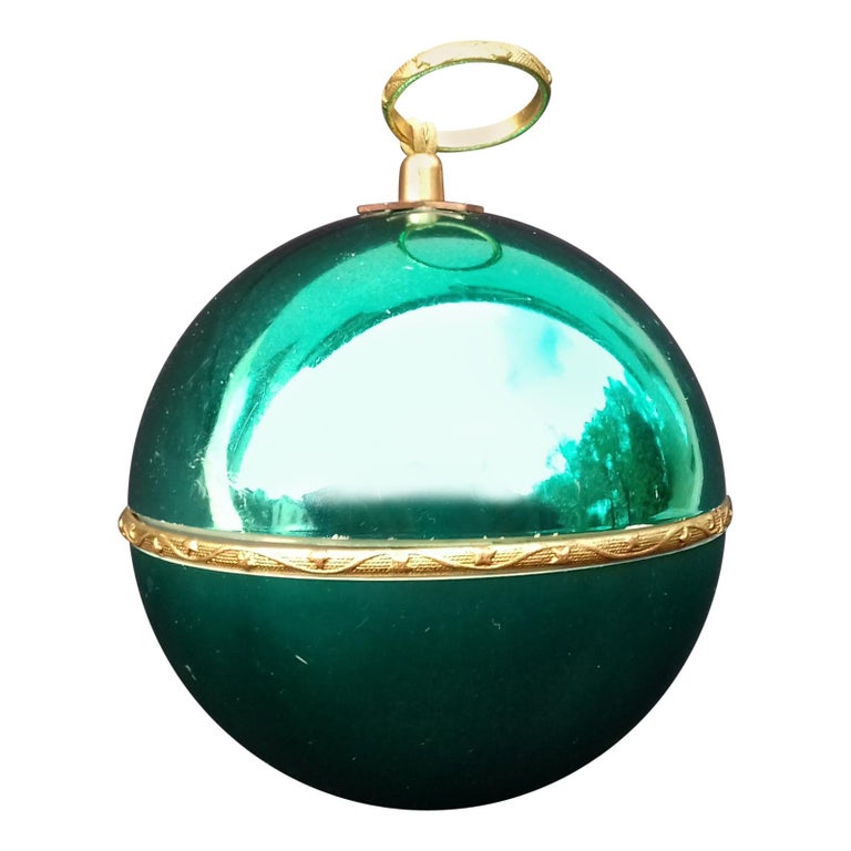 Exceptional Reuge Sainte Croix Christmas Ball Ornament Music Box Silent