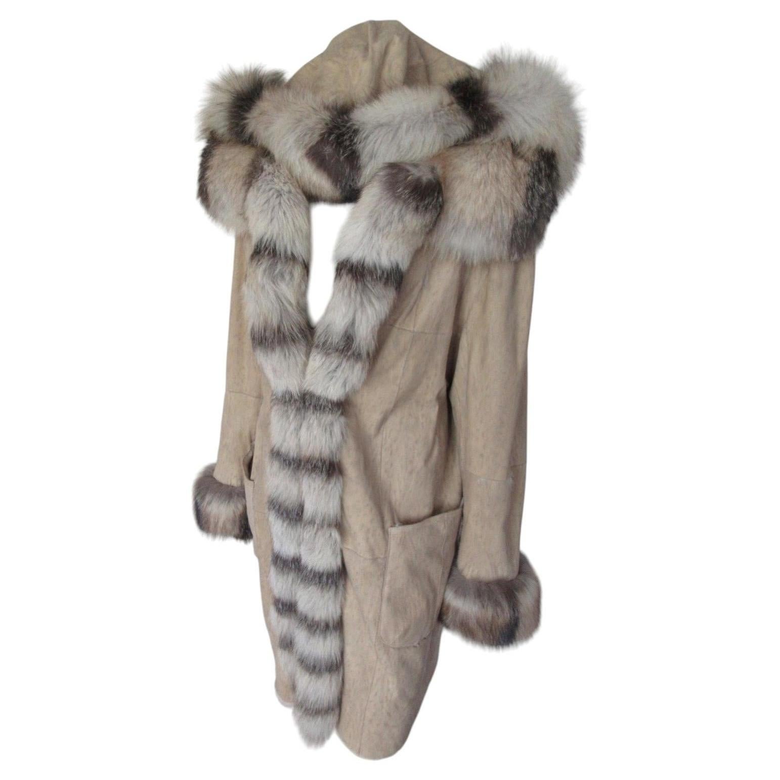 Exceptional Reversible Sable Mink Fur Coat with Hood Sylvie Schimmel Paris For Sale