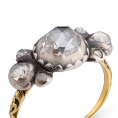 Exceptional rose-cut diamond and black enamel ring. Western Europe, c.1680–1700.