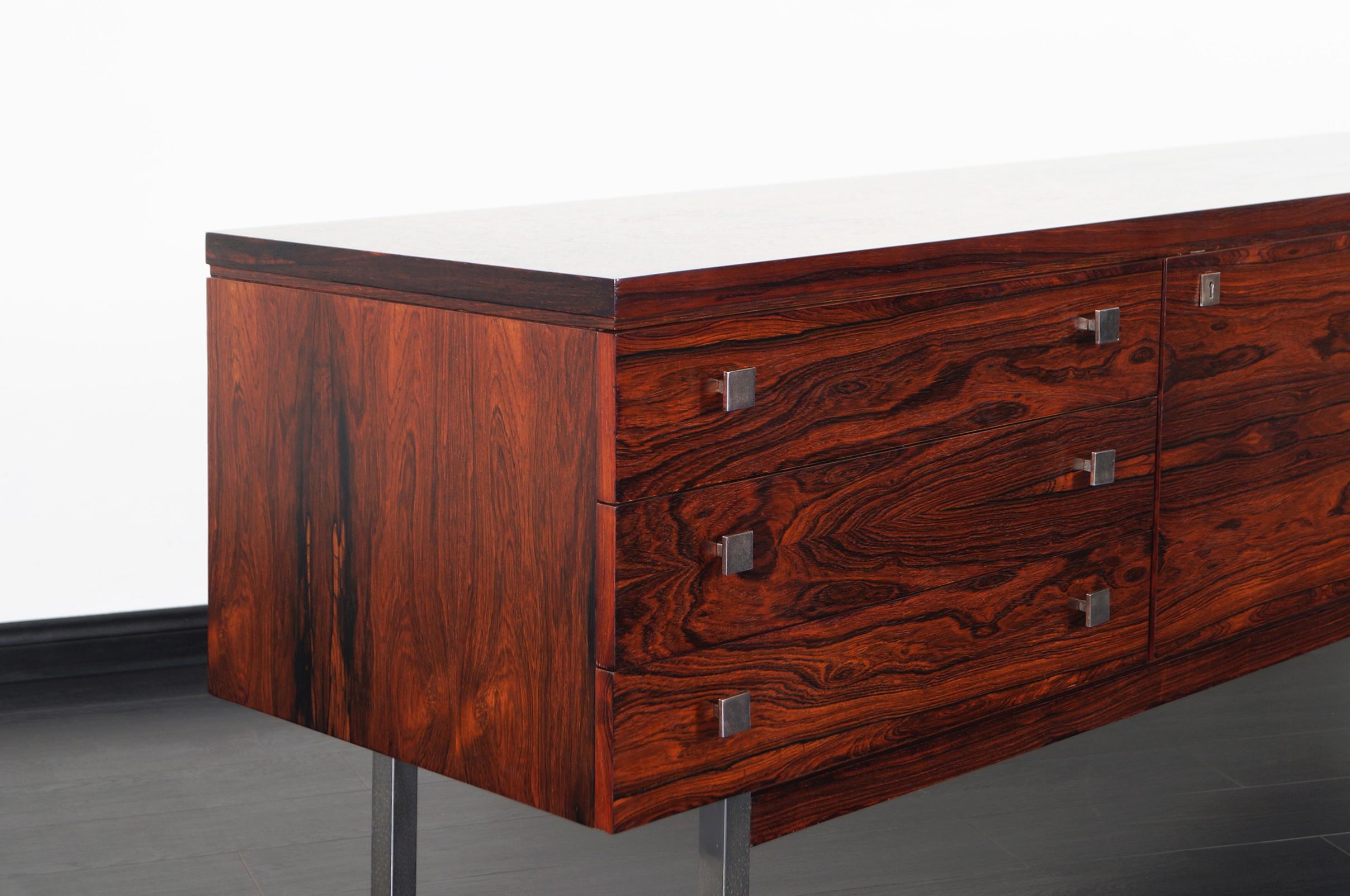 Exceptional Rosewood Credenza Attributed to Dieter Waeckerlin 1