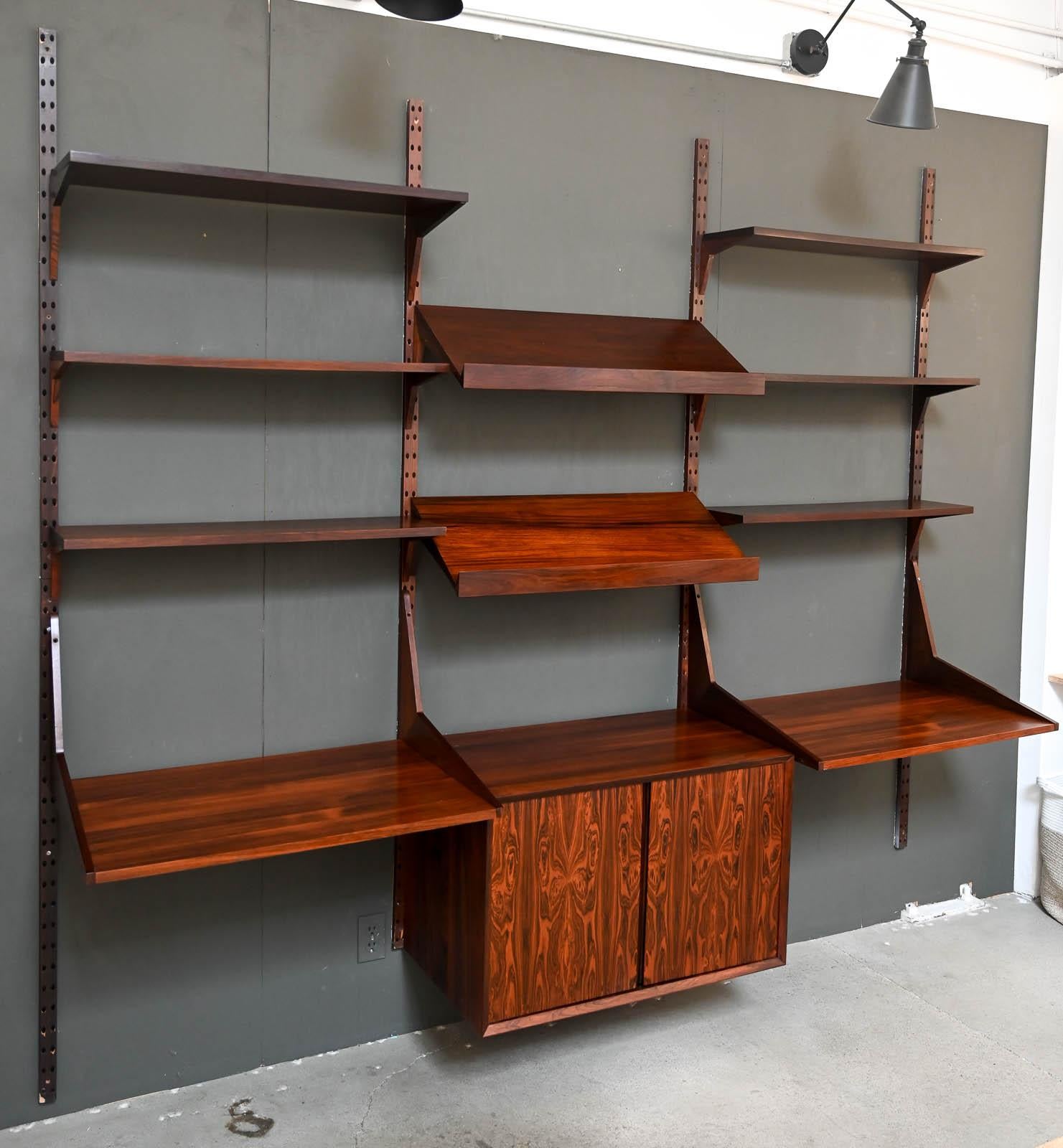 Danish Exceptional Rosewood Wall Unit by Poul Cadovius, ca. 1965 For Sale