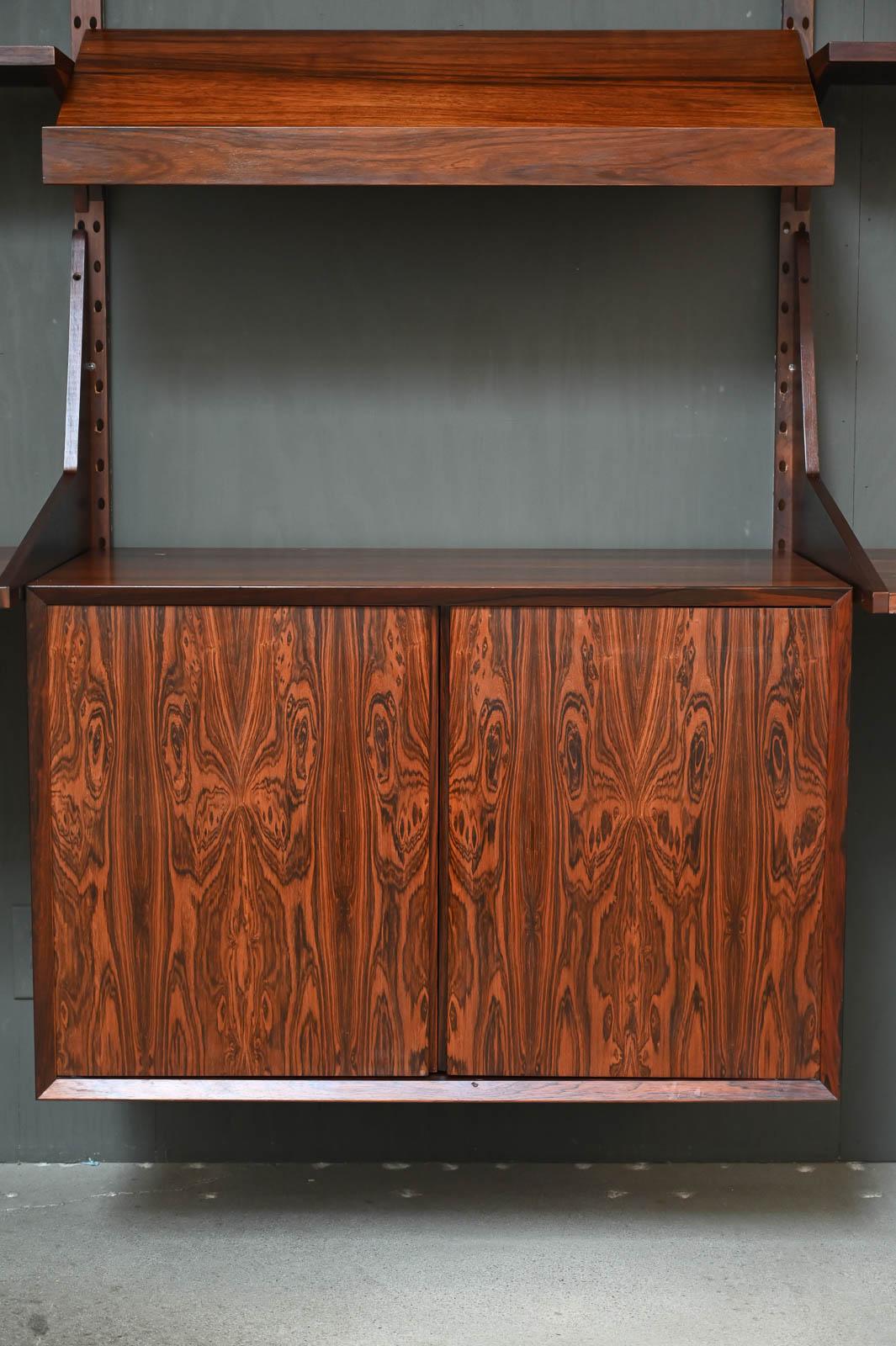Exceptional Rosewood Wall Unit by Poul Cadovius, ca. 1965 For Sale 1