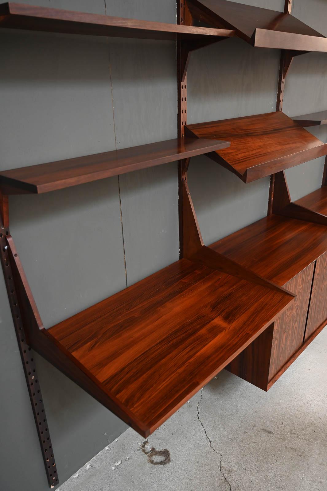 Exceptional Rosewood Wall Unit by Poul Cadovius, ca. 1965 For Sale 2