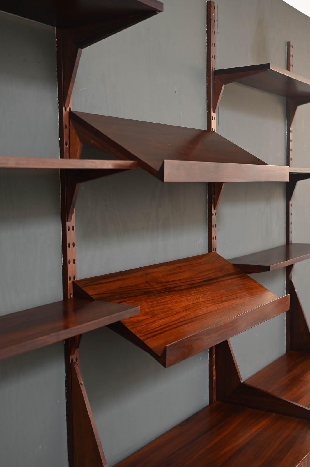 Exceptional Rosewood Wall Unit by Poul Cadovius, ca. 1965 For Sale 3