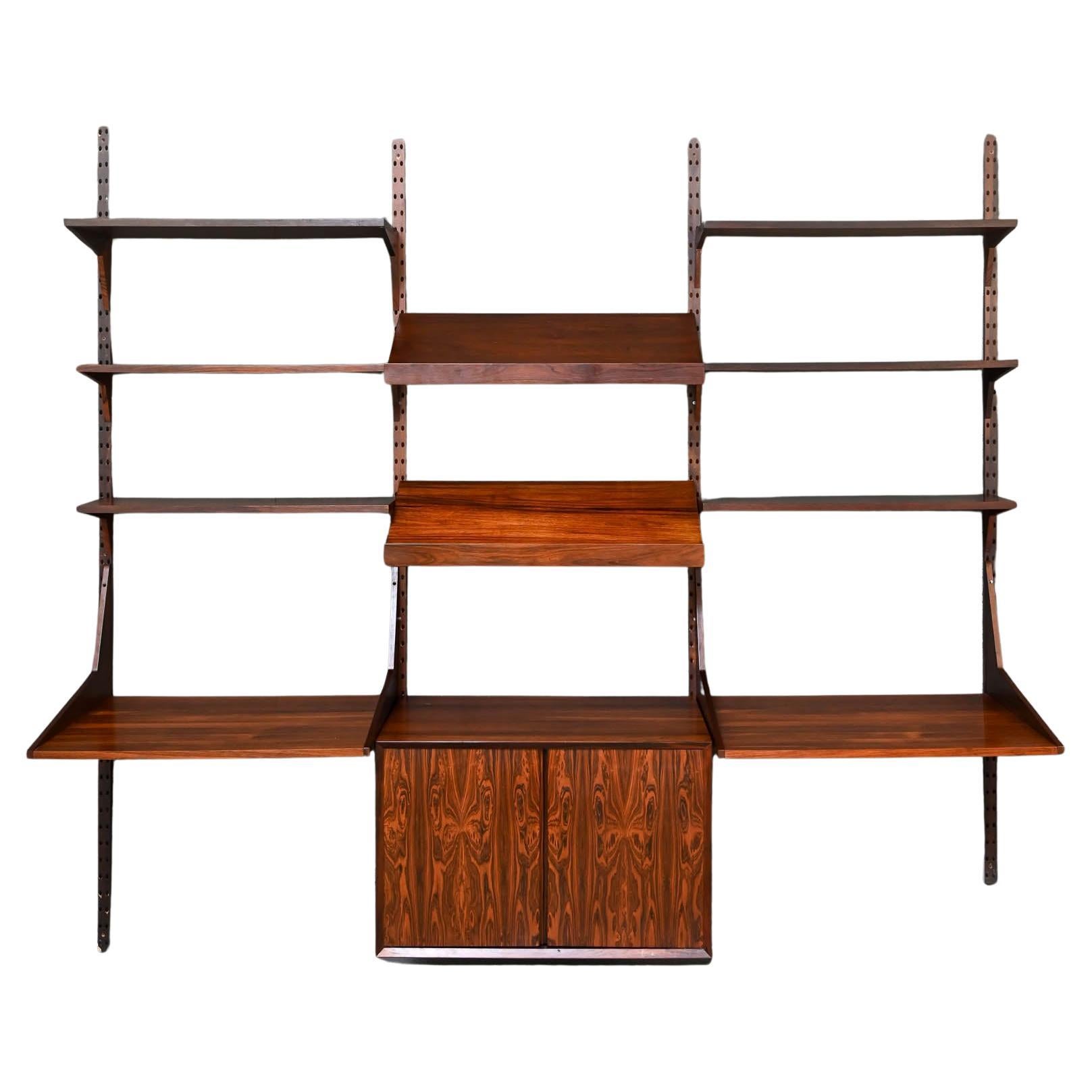 Exceptional Rosewood Wall Unit by Poul Cadovius, ca. 1965 For Sale