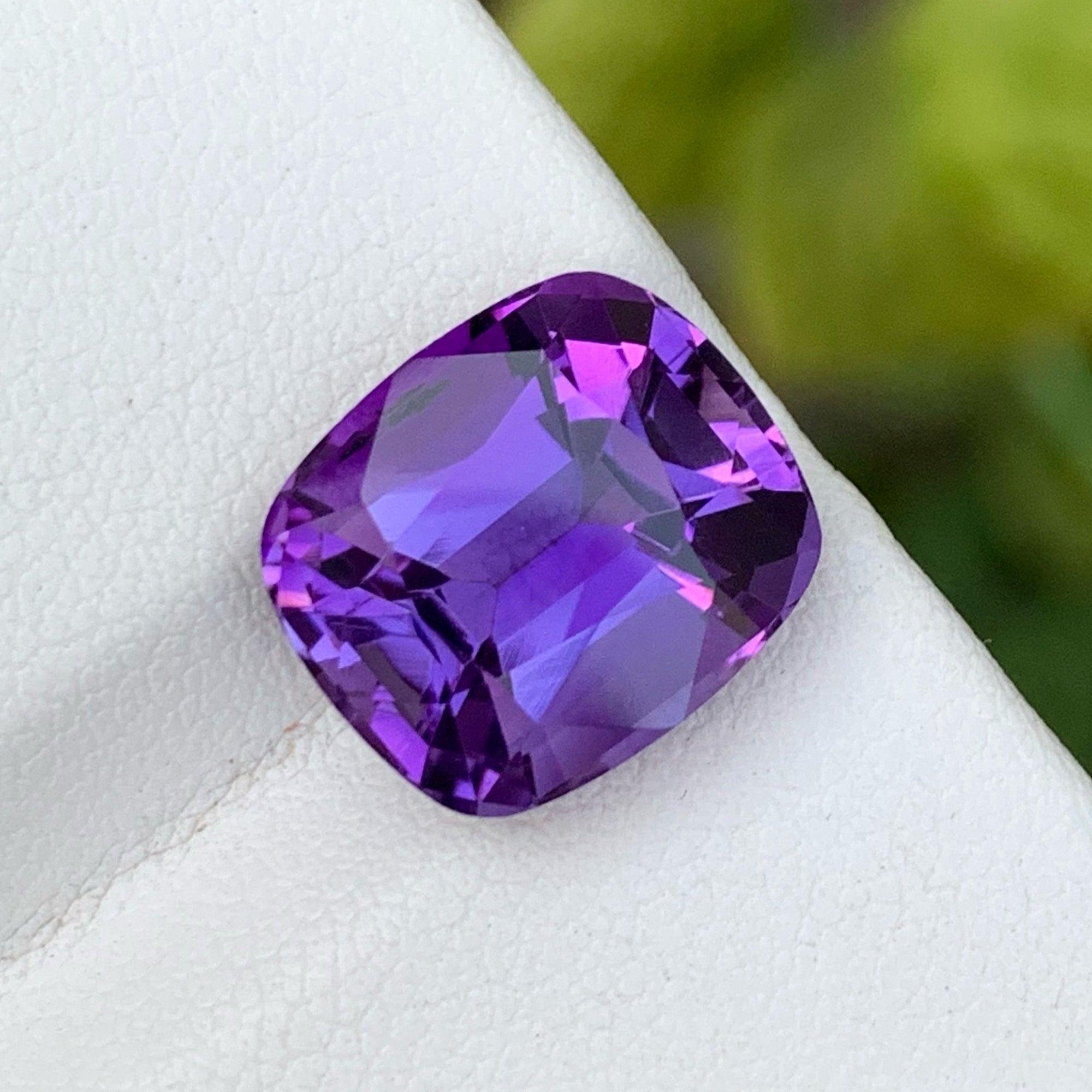 Exceptional Royal Purple Amethyst Stone 6.80 Carats Loose Gems Ring Jewelry In New Condition For Sale In Bangkok, TH