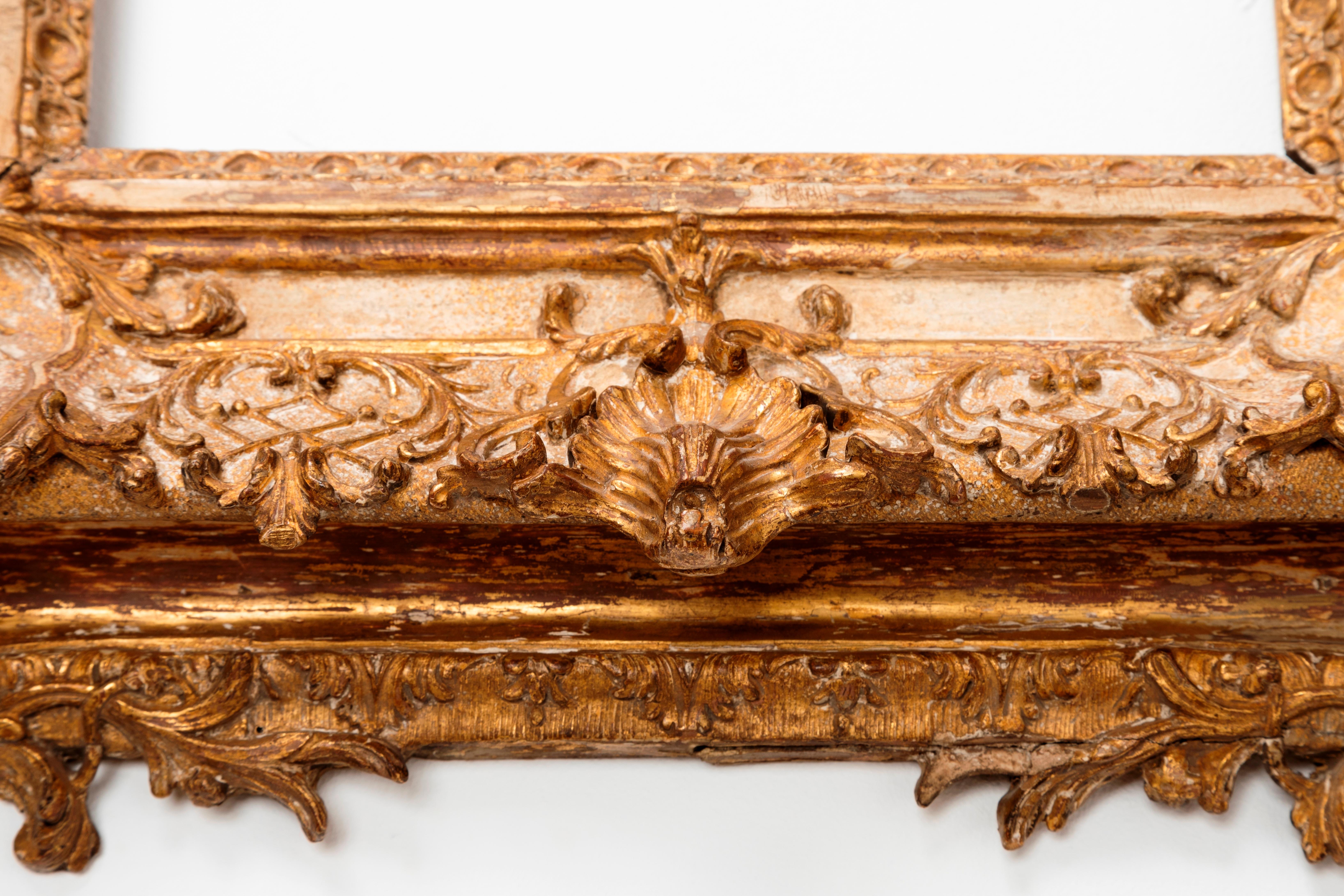 Early 17th Century Exceptional Royal Quality French Regence Frame, Mirror, France, 1720s For Sale