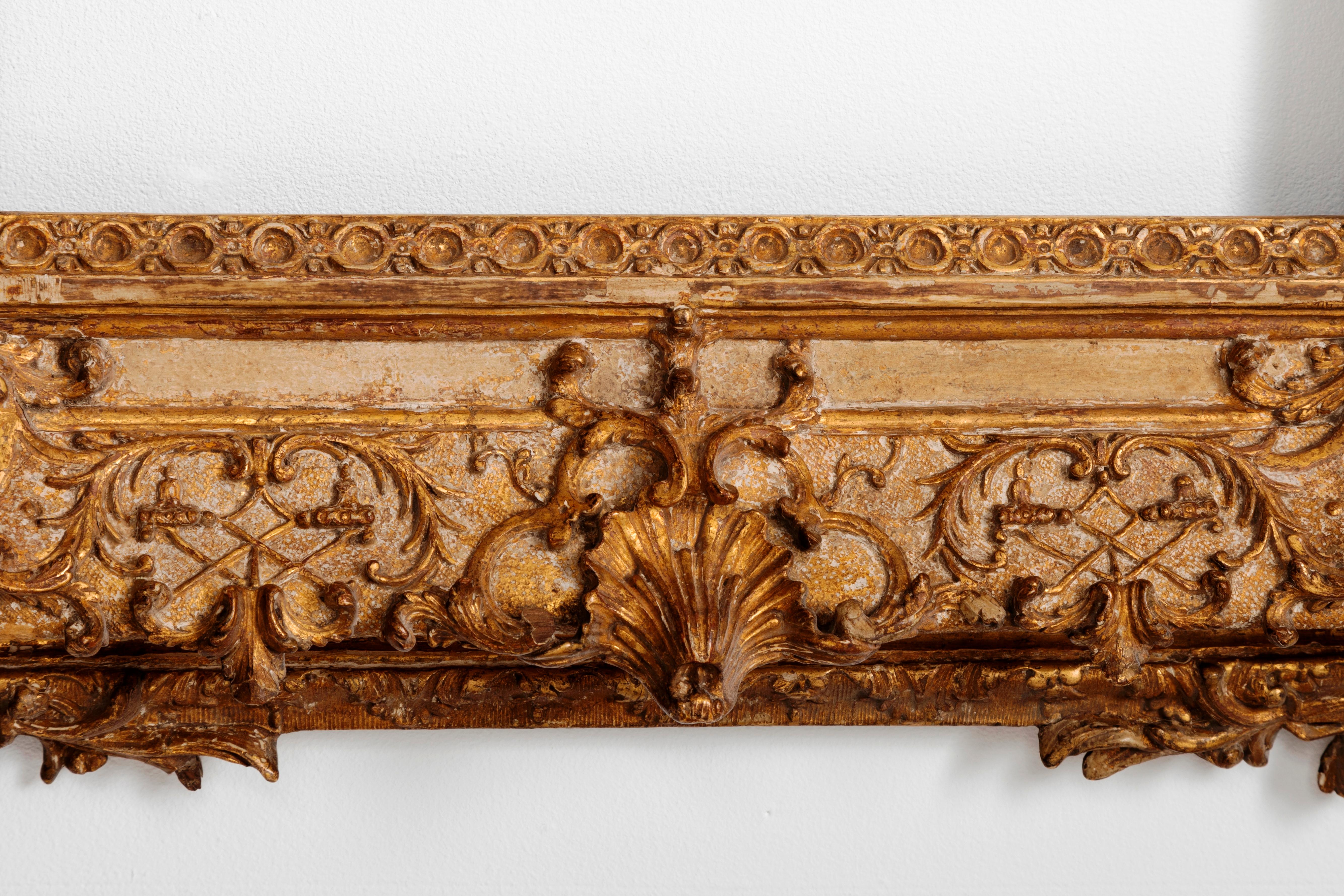 Exceptional Royal Quality French Regence Frame, Mirror, France, 1720s For Sale 5