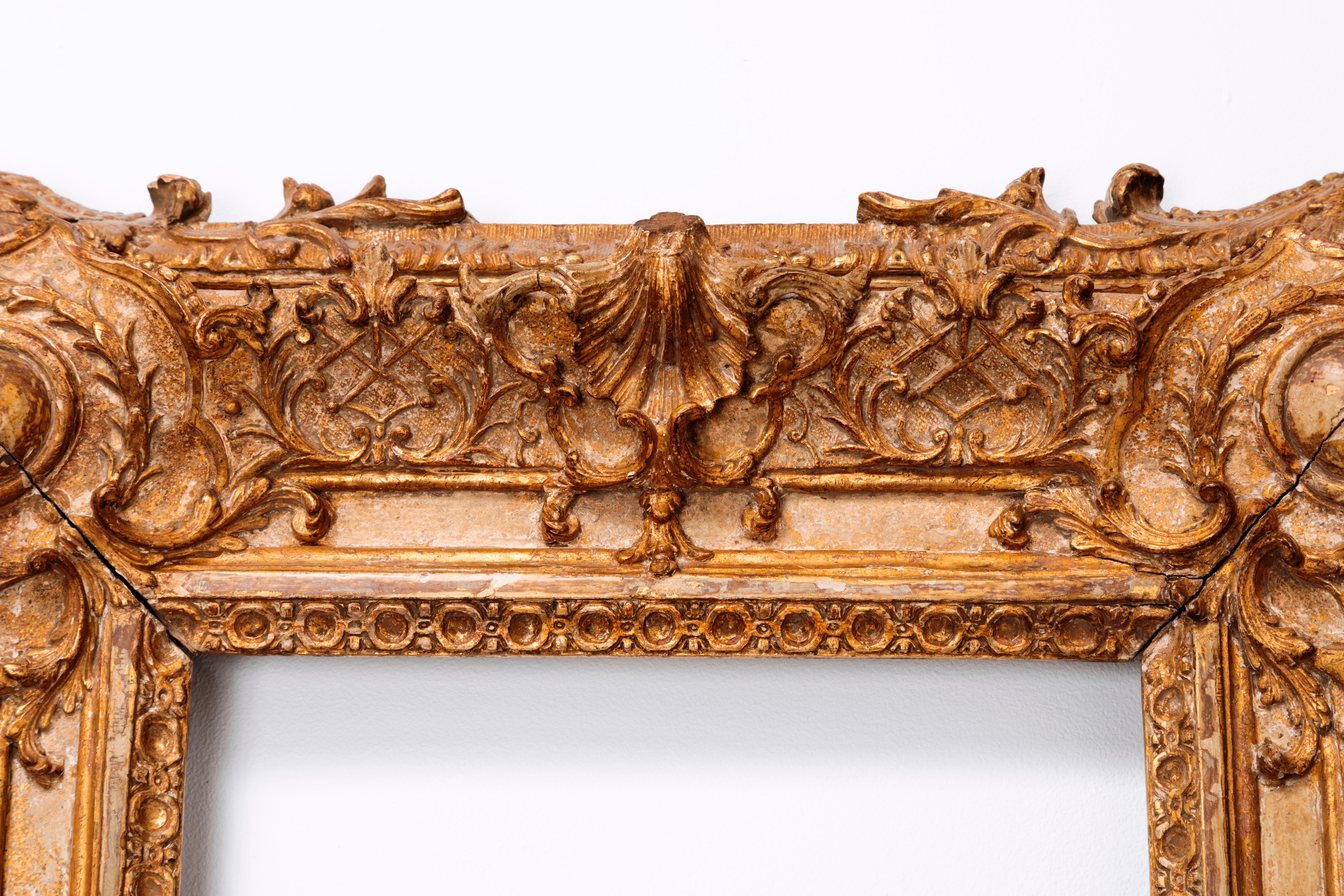 Exceptional Royal Quality French Regence Frame, Mirror, France, 1720s For Sale 6