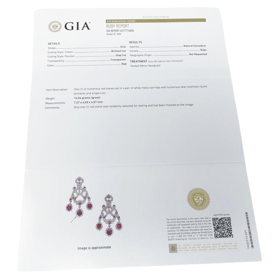 Indulge in the timeless allure of these exquisite ruby diamond chandelier earrings 4ct TW, most about H-I and VS range

GIA Certified stated, 
