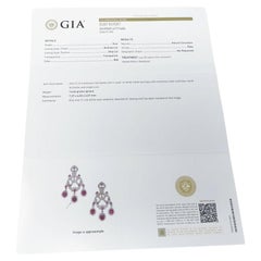 Exceptional ruby diamond chandelier earrings
