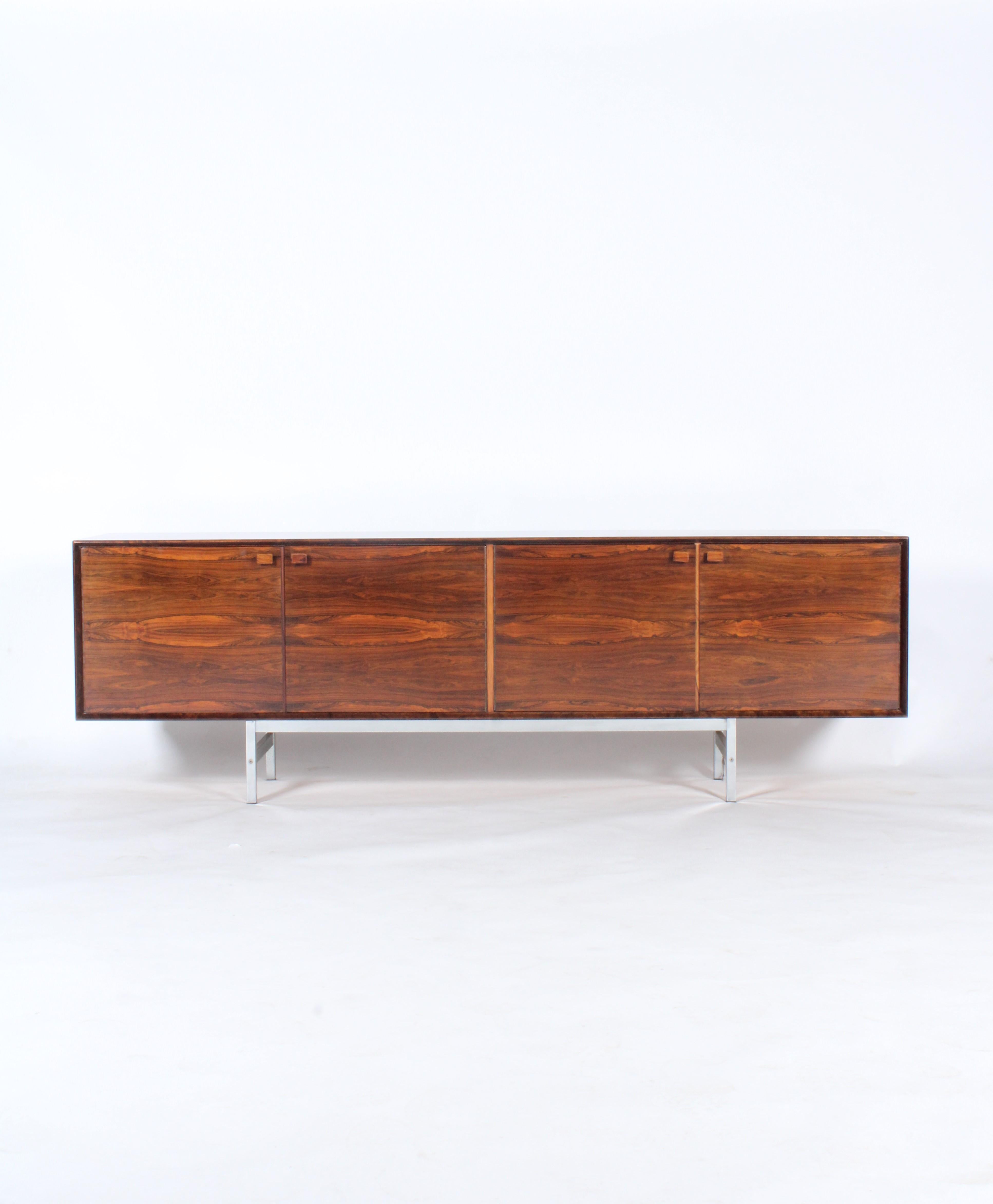 Mid-Century Modern Exceptional Scandinavian  Rio Rosewood Sideboard By Fredrik A Kayser For Sale