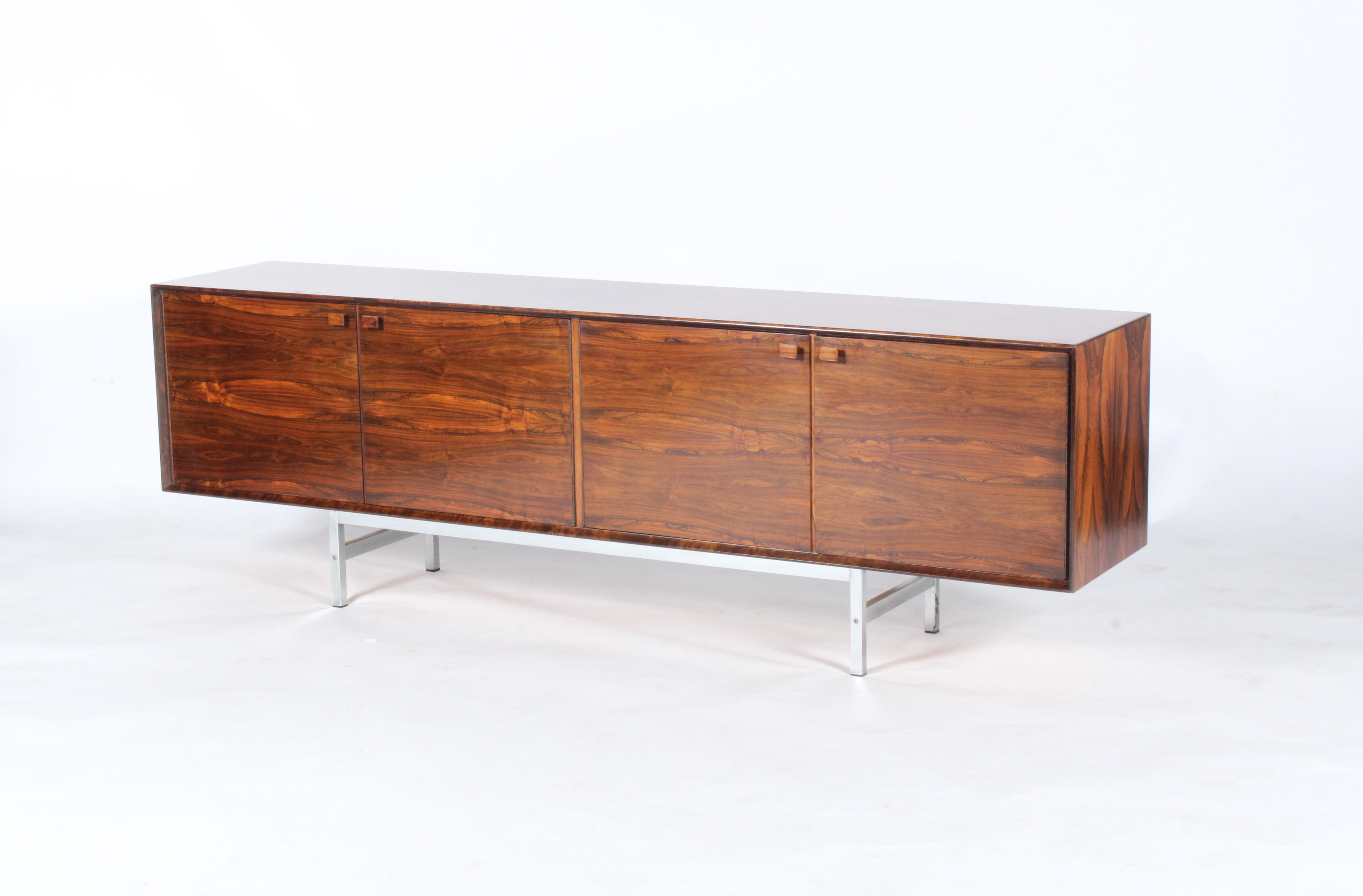 Norwegian Exceptional Scandinavian  Rio Rosewood Sideboard By Fredrik A Kayser For Sale