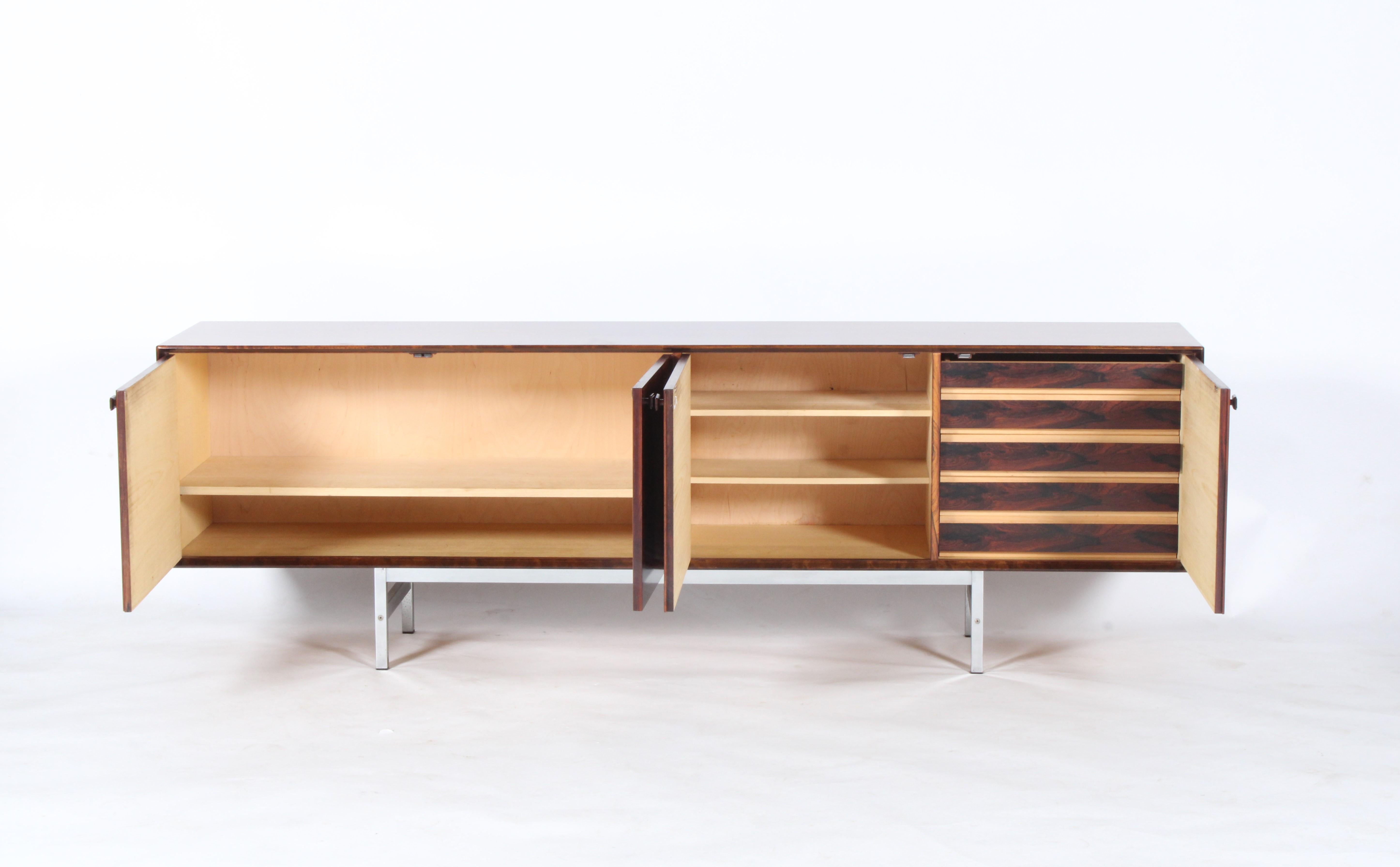 20th Century Exceptional Scandinavian  Rio Rosewood Sideboard By Fredrik A Kayser For Sale