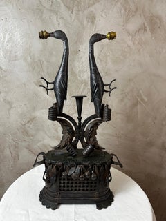 Eccezionale lampada scultorea in stile Art Déco attribuita a Paul Kiss, Francia, CIRCA 1925