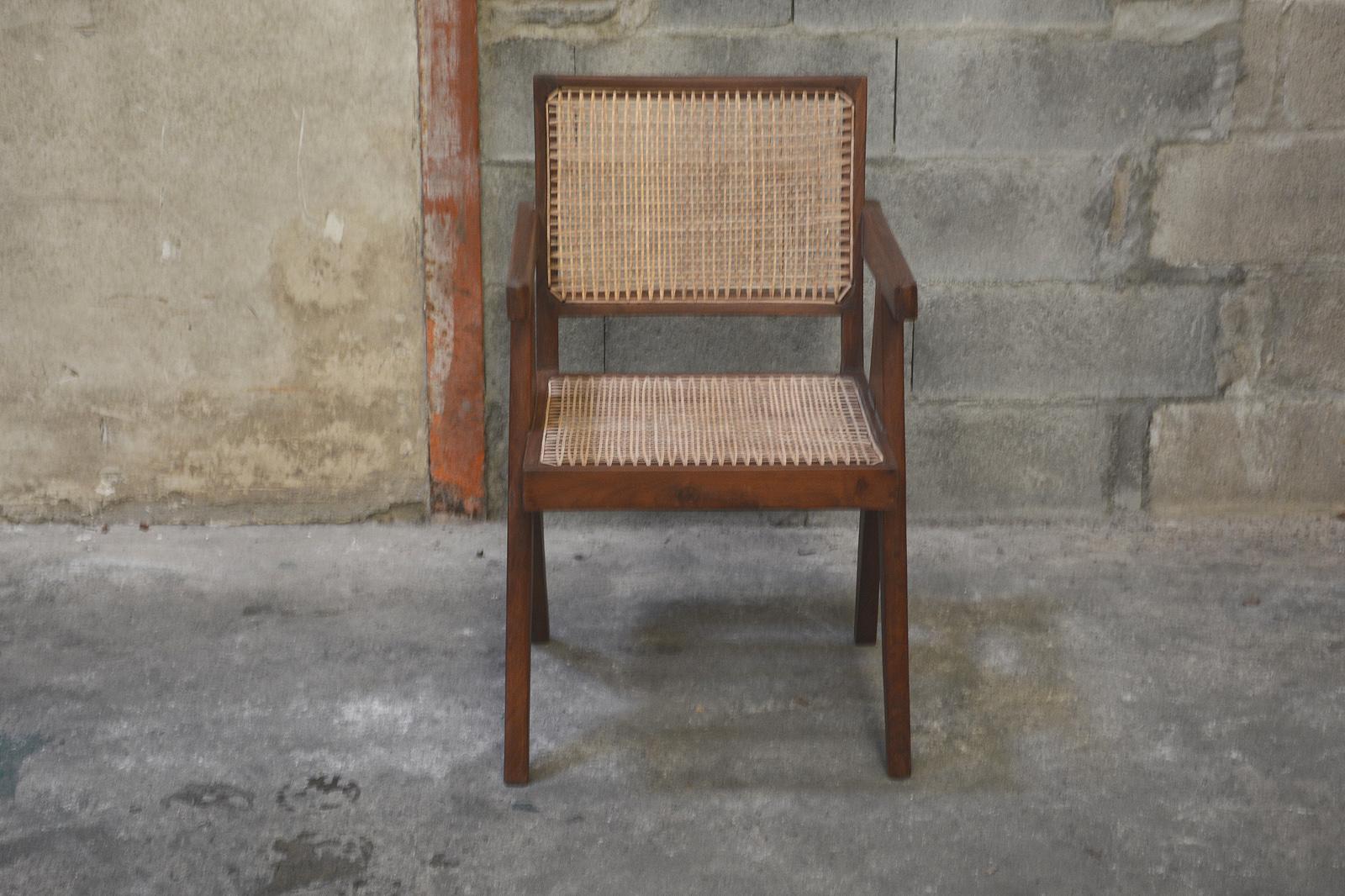 Exceptional Set of 12 Pierre Jeanneret Amchairs 3