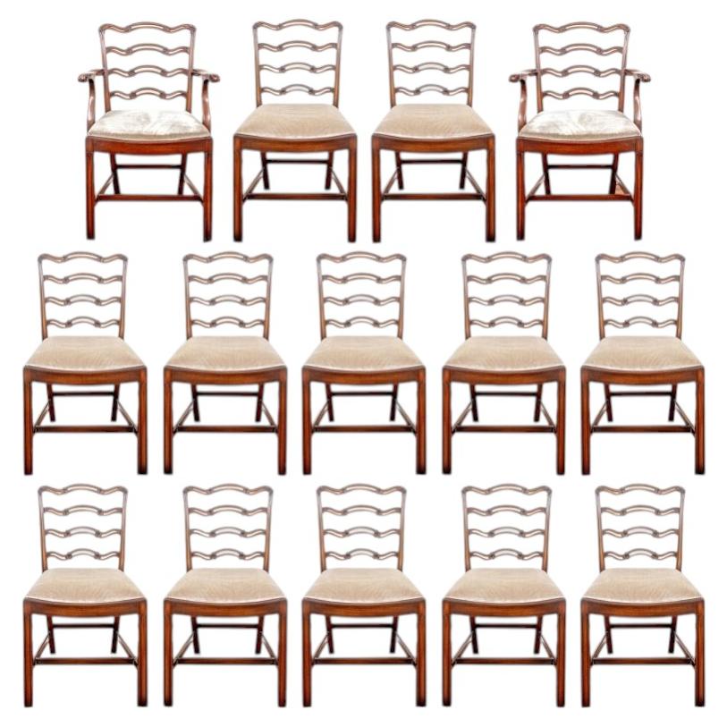 Exceptional Set Of 14 Chippendale Style Dining Chairs From Smith & Watson