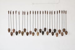 Exceptional Set of 24 Unique Hand-crafted Marionette Heads, Italy, 19th Century