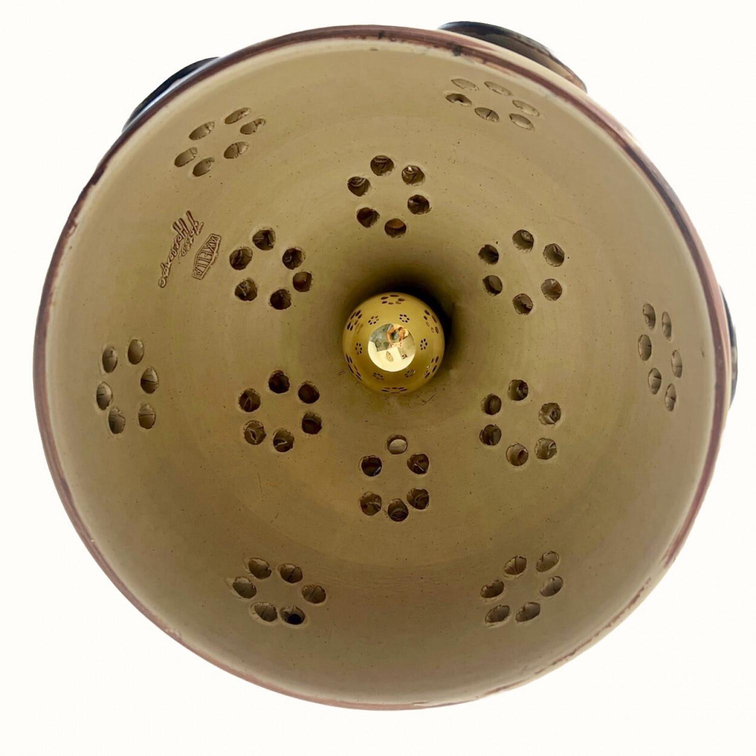 Exceptional Set of 3 Ceramic Pendant Lights, Denmark, 1970s For Sale 6