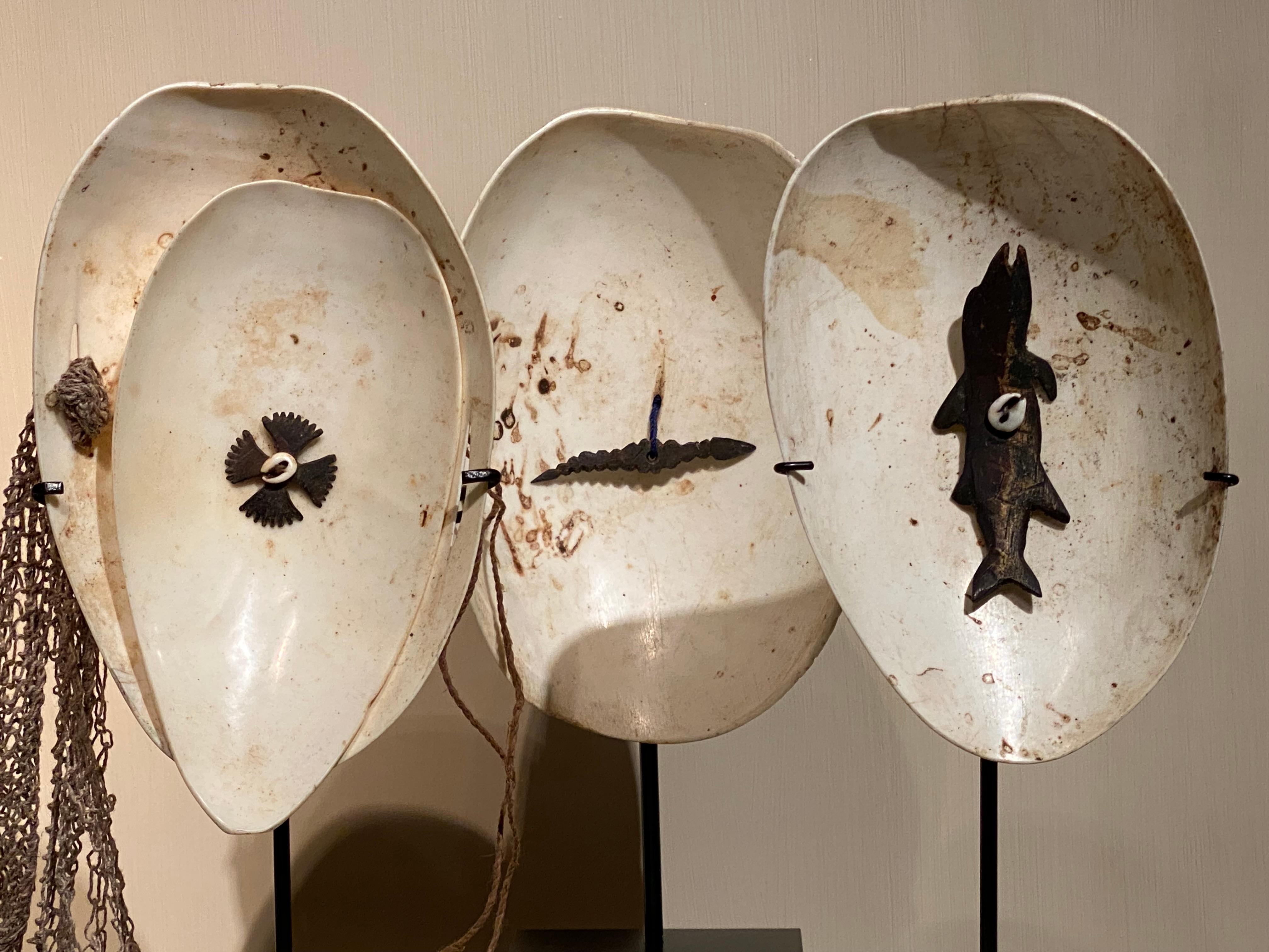 Late 20th Century Exceptional set of 3 Ceremonial Objects from Papua New Guinea For Sale