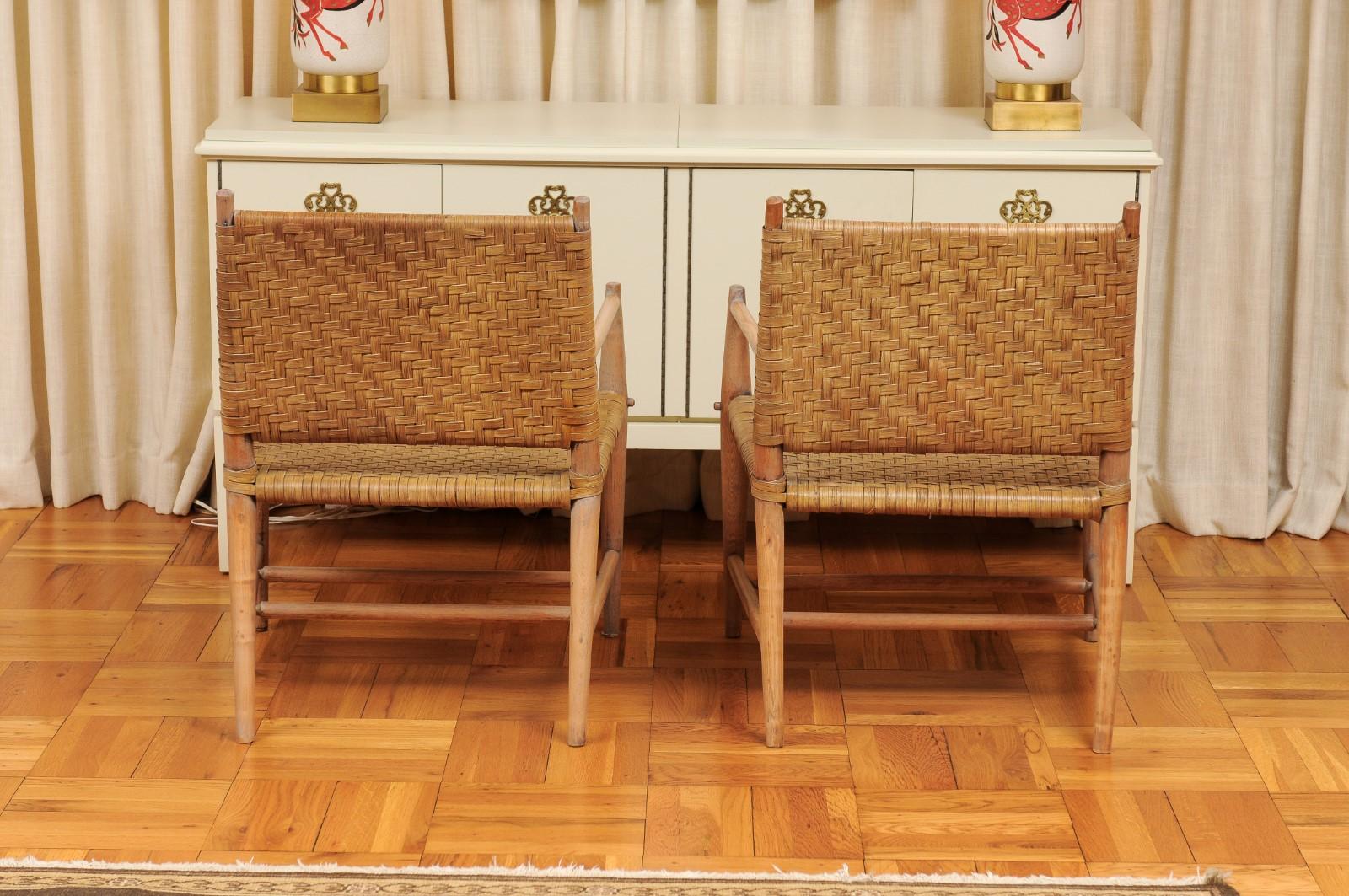 Exceptionnel ensemble de 4 chaises longues en OakCA par Russel Wright, circa 1940 en vente 6