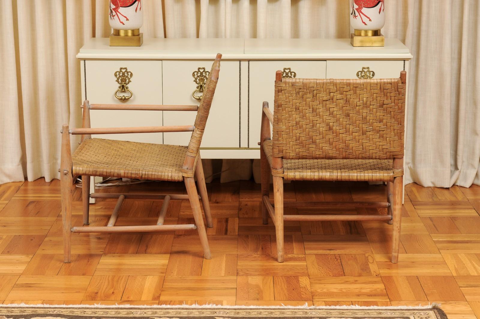 Exceptionnel ensemble de 4 chaises longues en OakCA par Russel Wright, circa 1940 en vente 7
