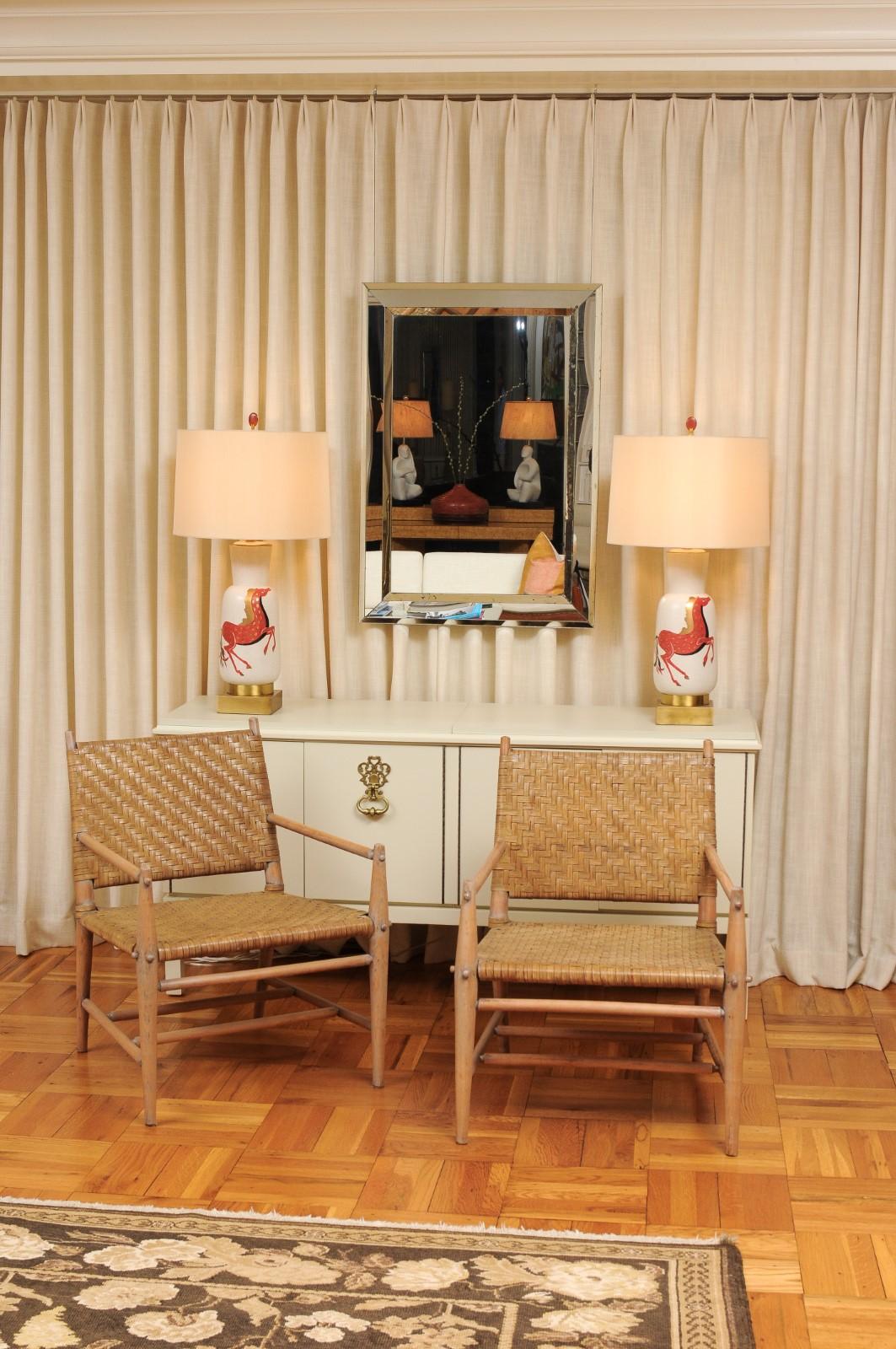 Exceptionnel ensemble de 4 chaises longues en OakCA par Russel Wright, circa 1940 Excellent état - En vente à Atlanta, GA