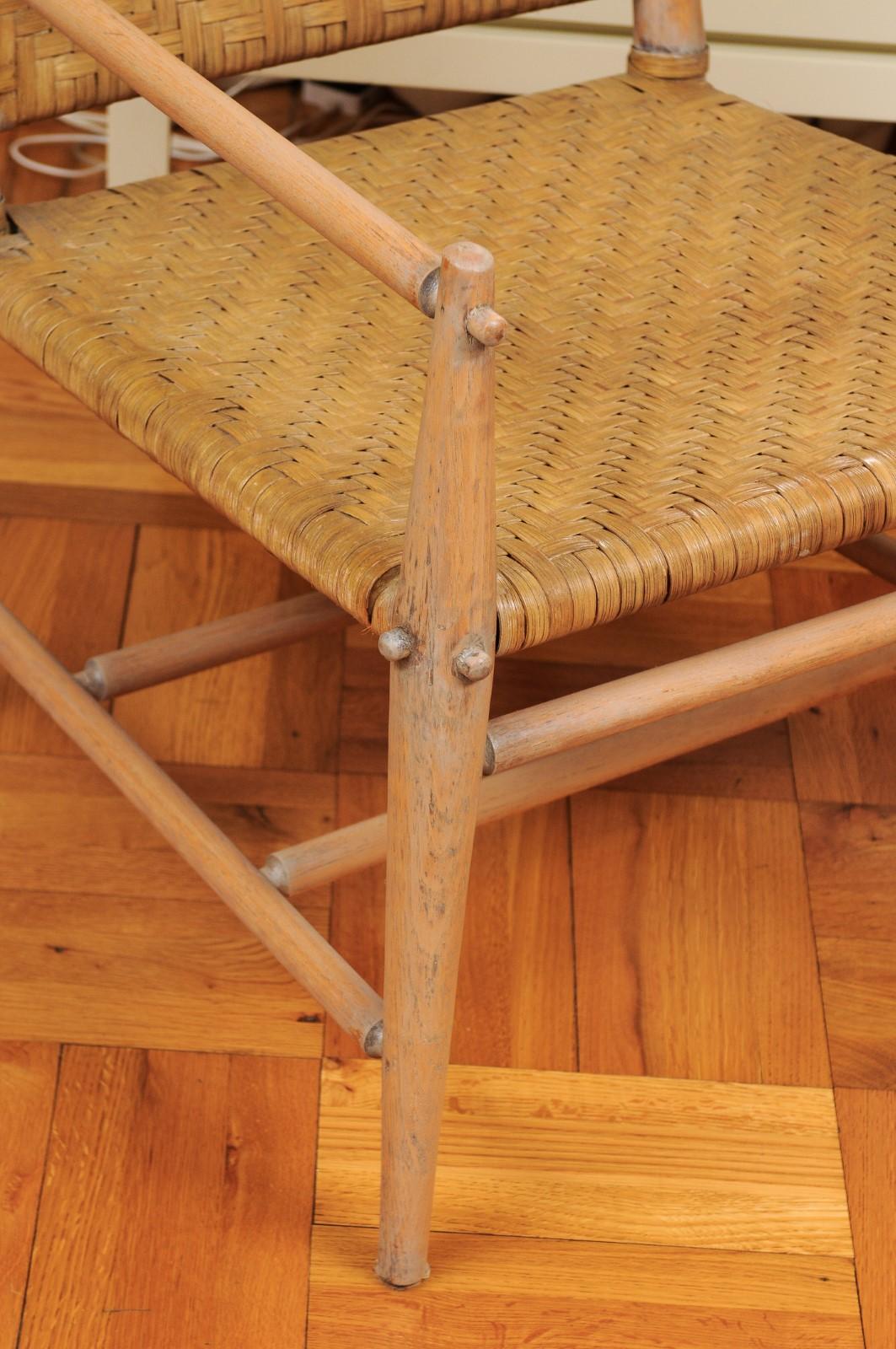 Milieu du XXe siècle Exceptionnel ensemble de 4 chaises longues en OakCA par Russel Wright, circa 1940 en vente
