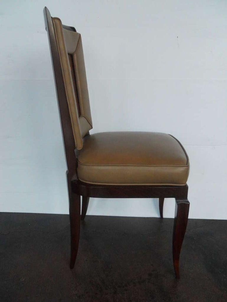 Art Deco Exceptional Set of 6 Chairs in the Style of Gio Ponti For Sale