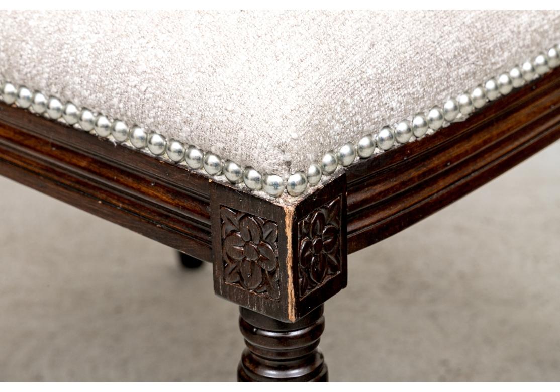 Exceptional Set Of 8 French Style Chairs In Lance Woven Leather Upholstery For Sale 9