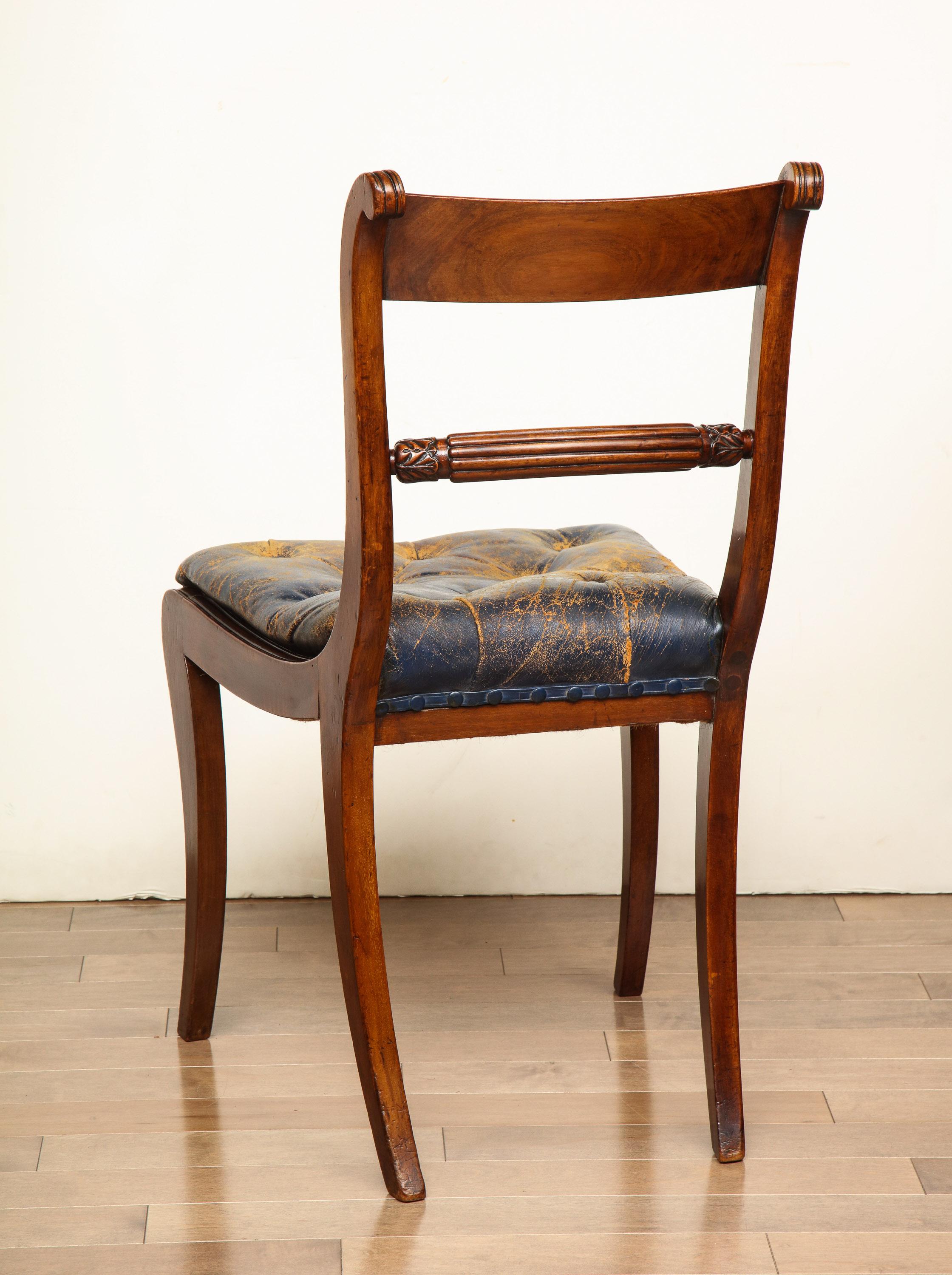Exceptional Set of Fourteen, English Regency Dining Chairs in Mahogany For Sale 15