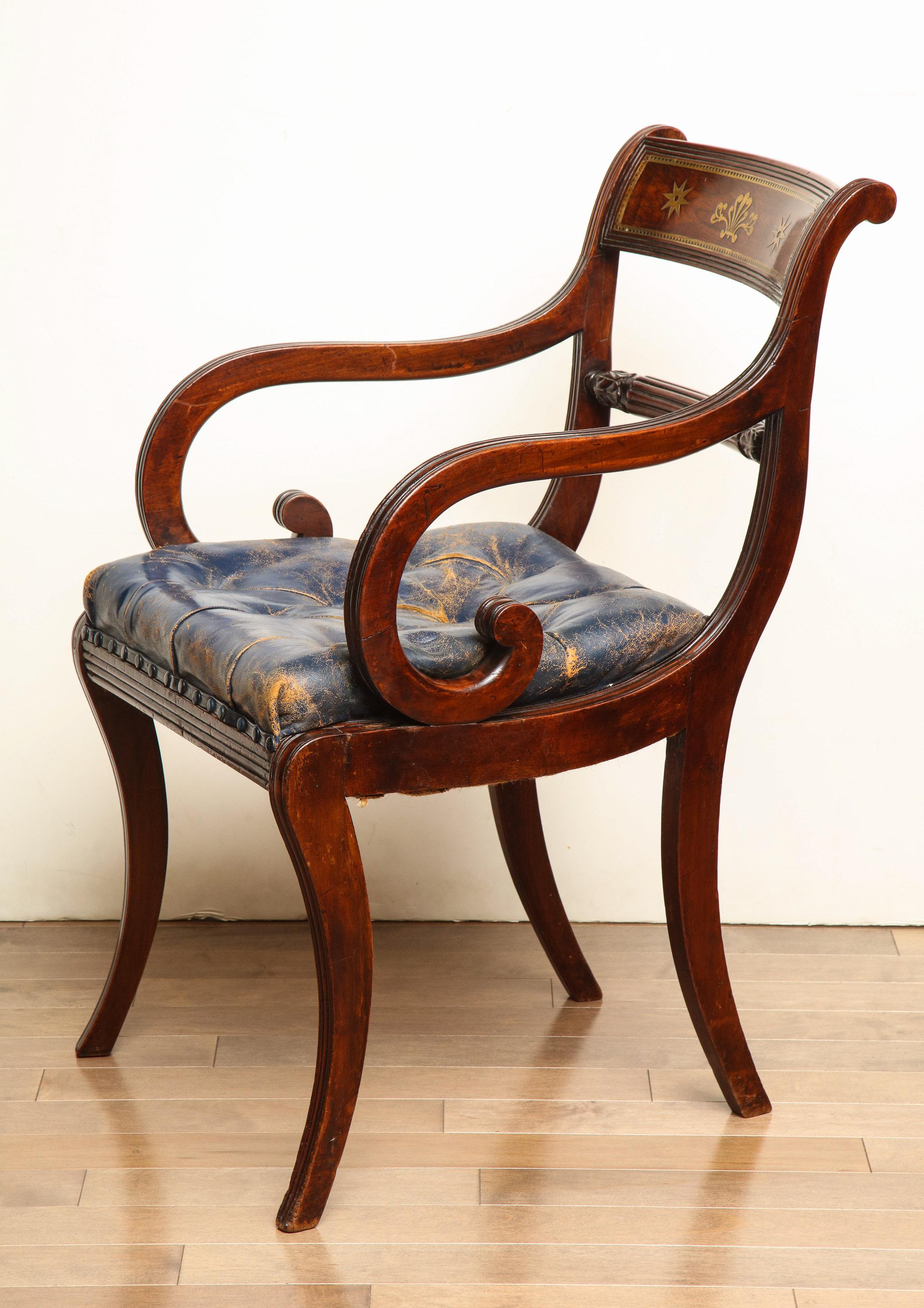 19th Century Exceptional Set of Fourteen, English Regency Dining Chairs in Mahogany For Sale