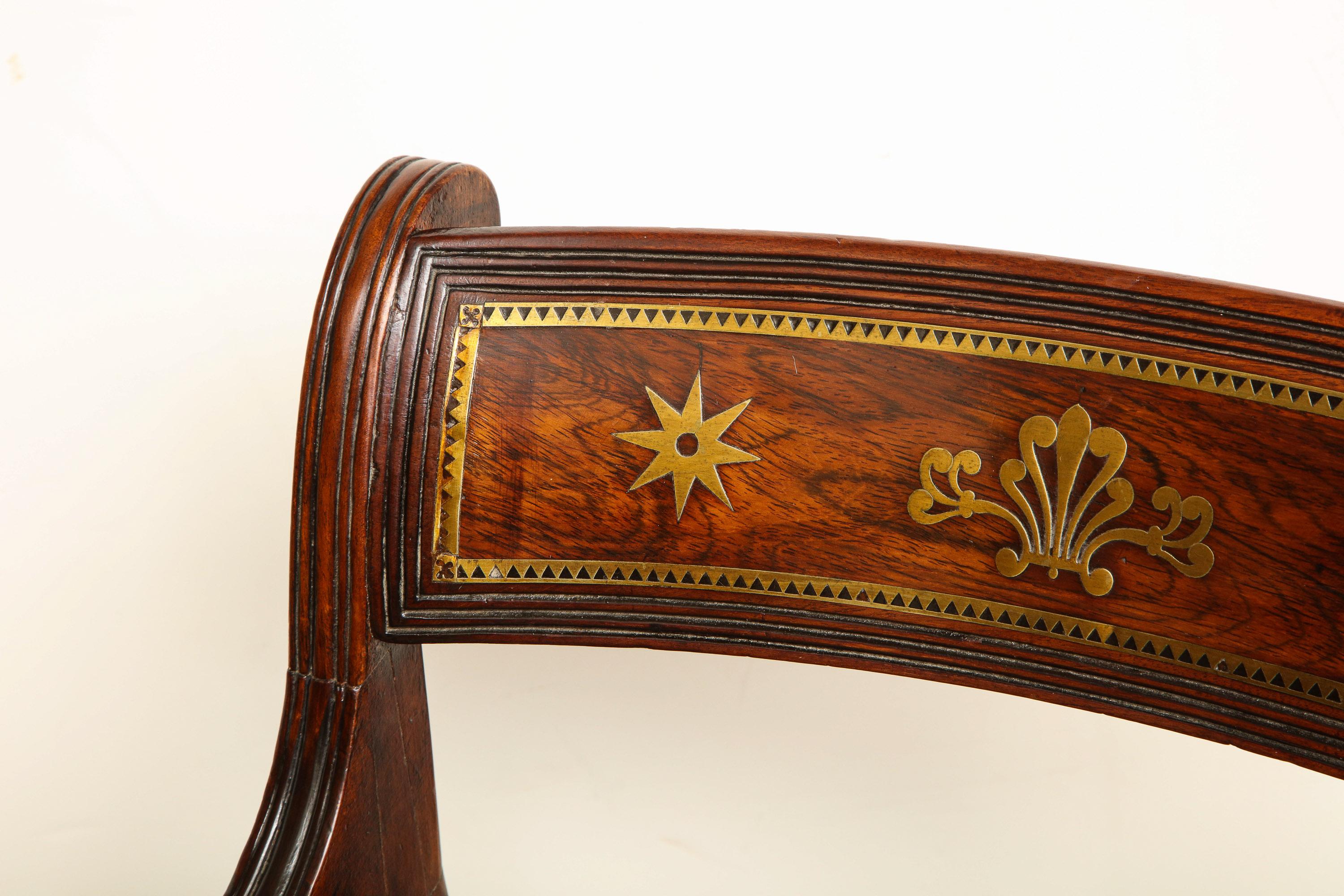 Exceptional Set of Fourteen, English Regency Dining Chairs in Mahogany For Sale 3