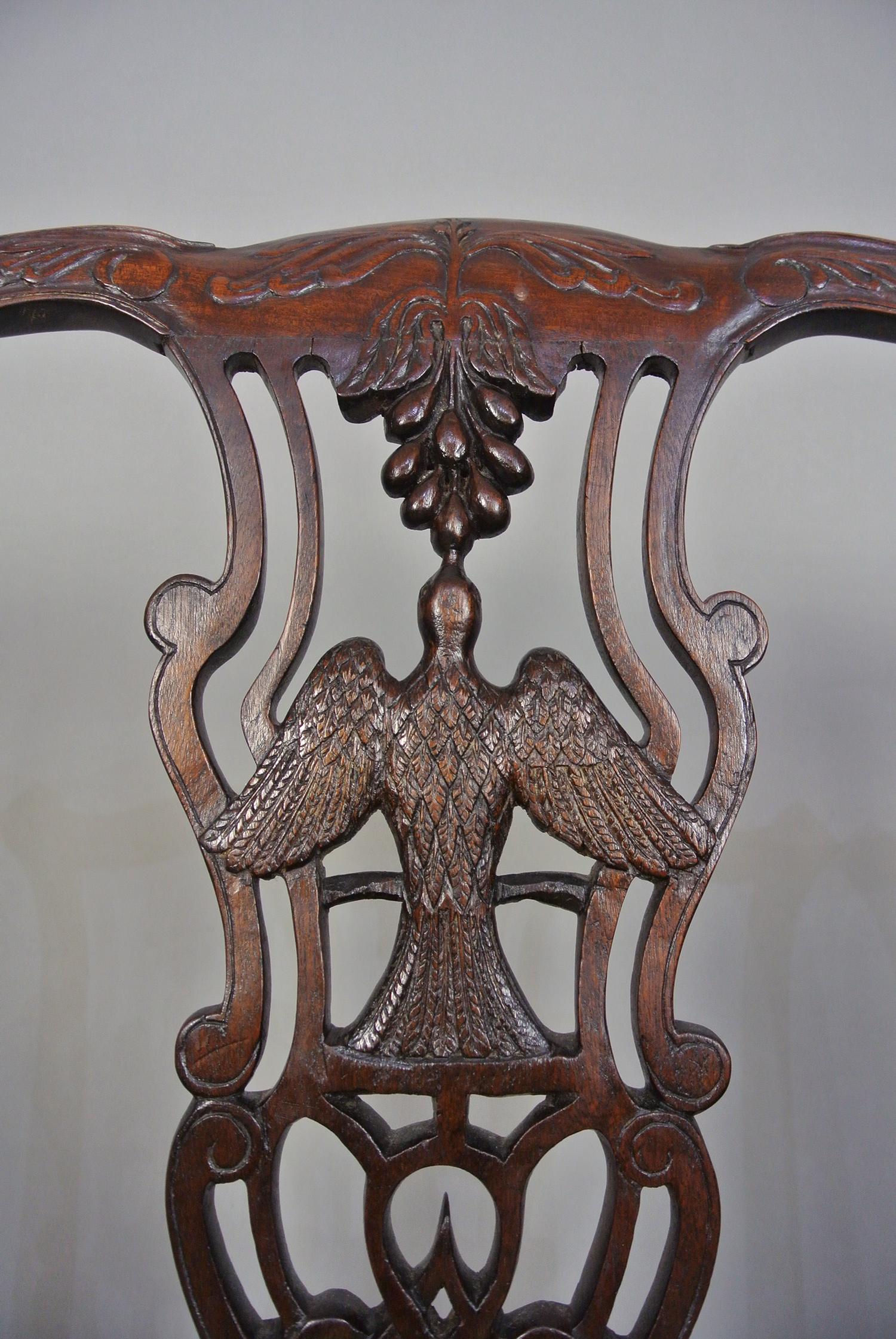 Arts and Crafts Set of Six Bespoke Yew and Fruitwood Dining Chairs c. 1880 For Sale 1