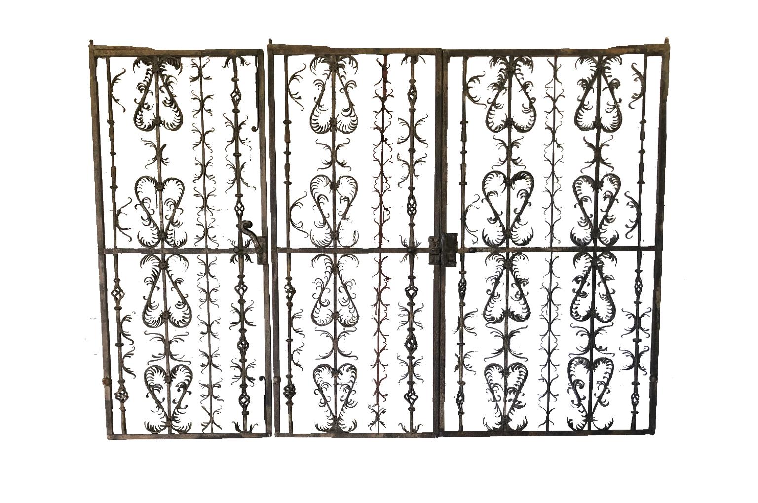 Exceptional Set of Spanish Late 16th-Early 17th Century Iron Gates For Sale 1