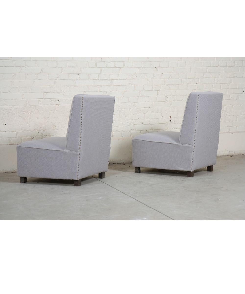 Exceptional Set of Two Lounge Seats by Pierre Jeanneret and Le Corbusier In Good Condition In Altwies, LU