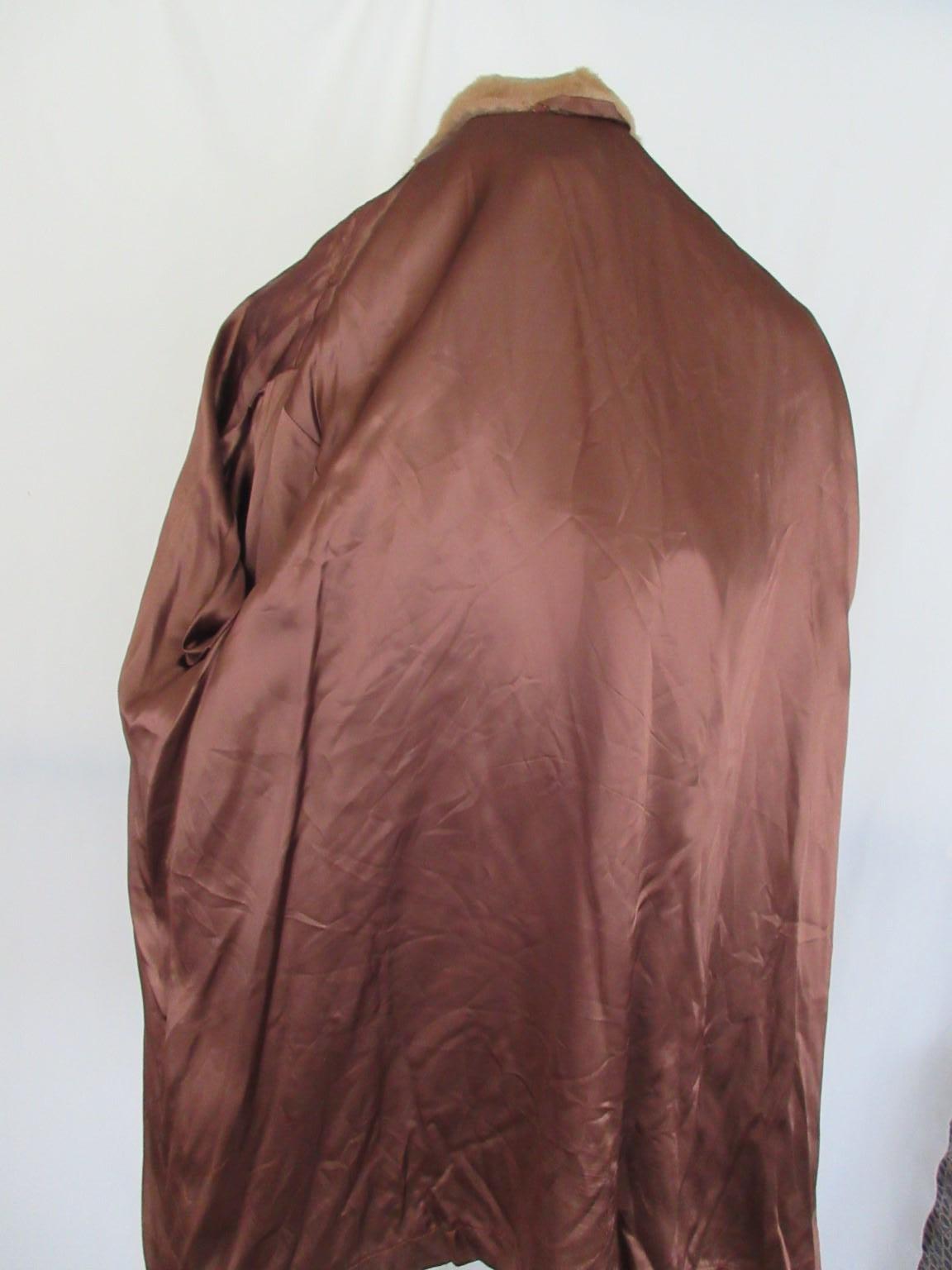 Exceptional Sheared Mink Fur Gold Tone Brown Coat 4