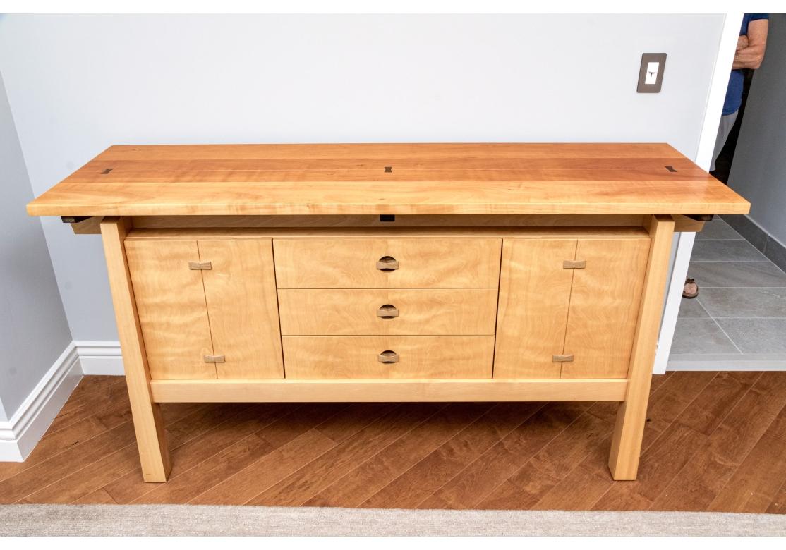 Arts and Crafts Exceptional Sideboard By Kevin Kopil From The Floating World Collection For Sale