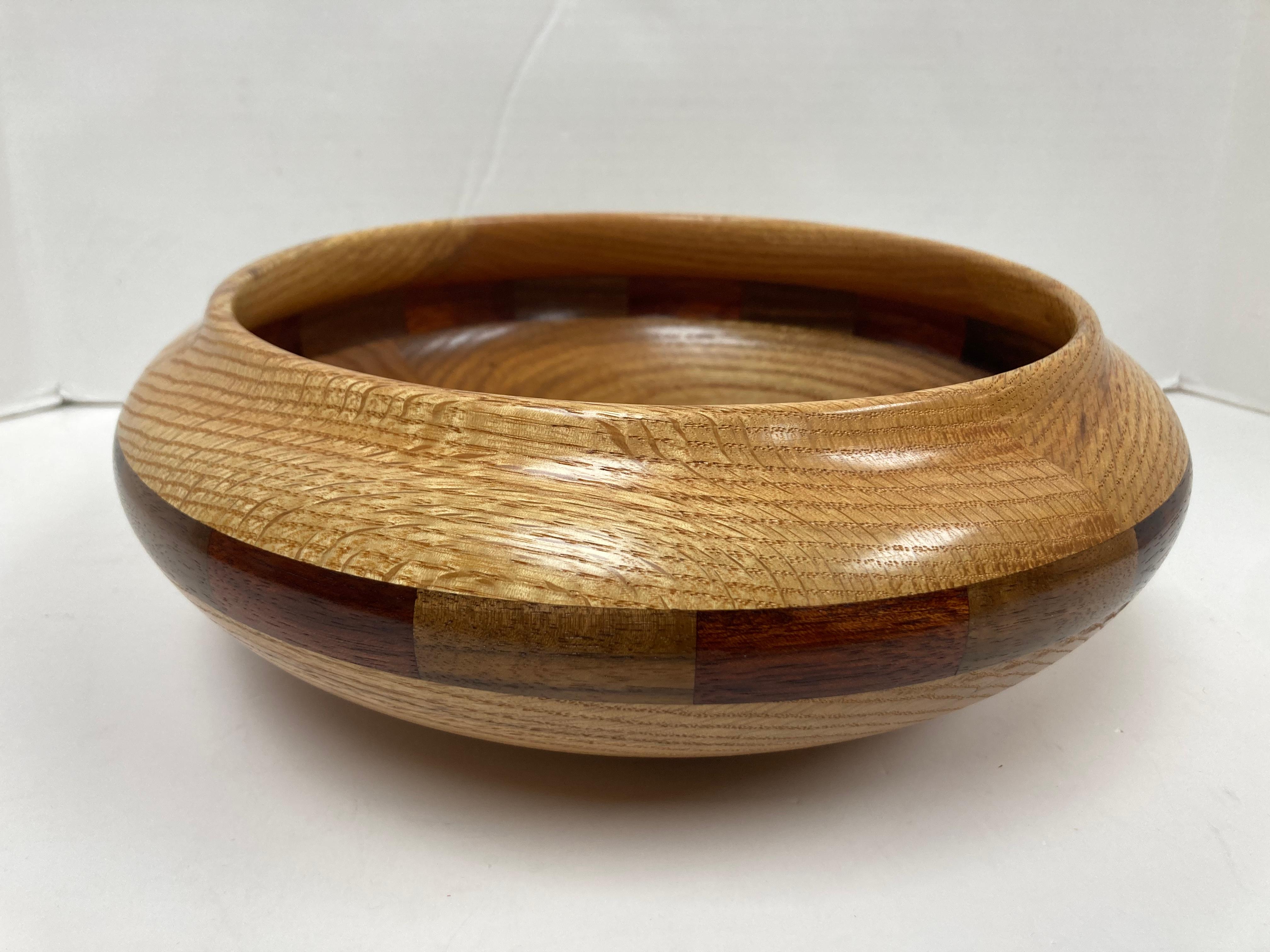 Exceptional Signed Mixed Wood Bowl New Mexico For Sale 3