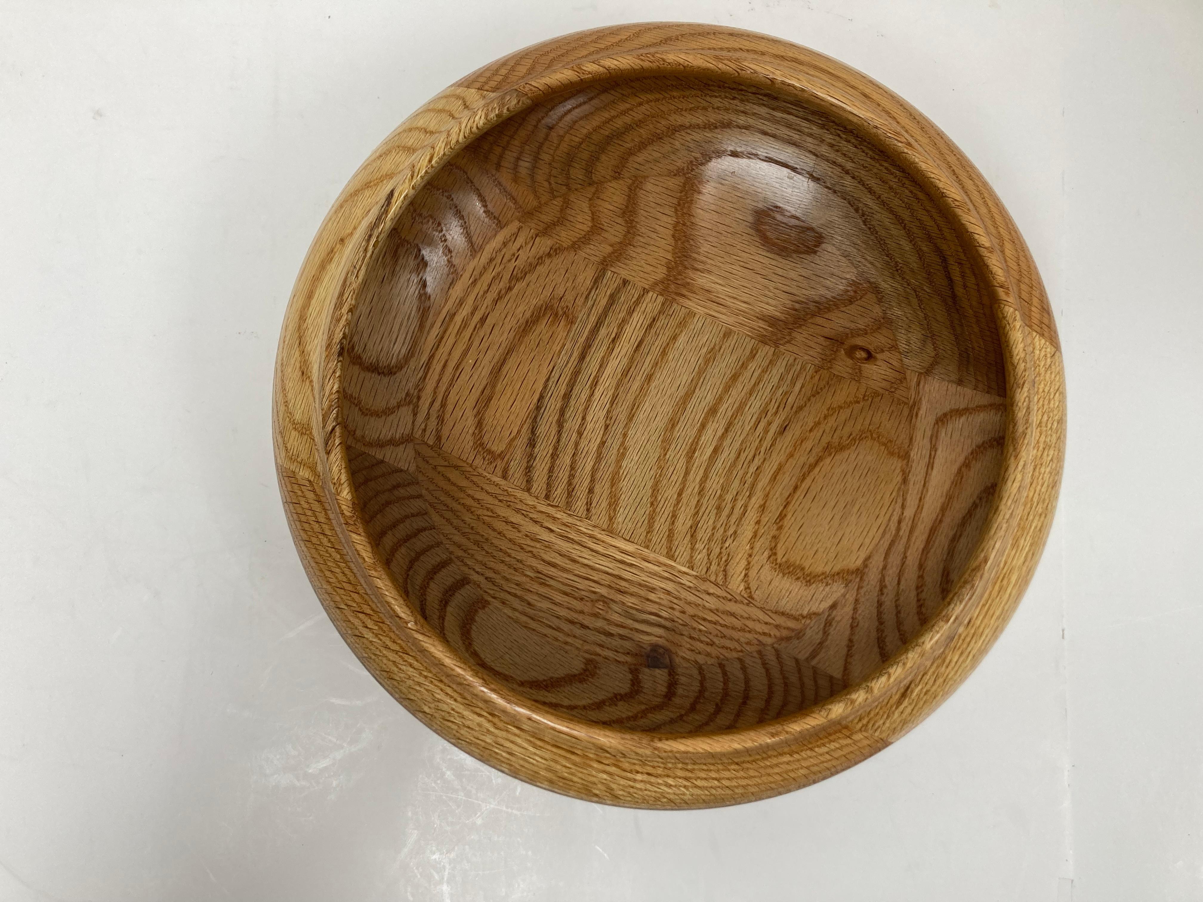 Oak Exceptional Signed Mixed Wood Bowl New Mexico For Sale
