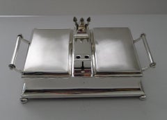 Exceptional Silver Cigar Box/Smoking Compendium by Mappin & Webb