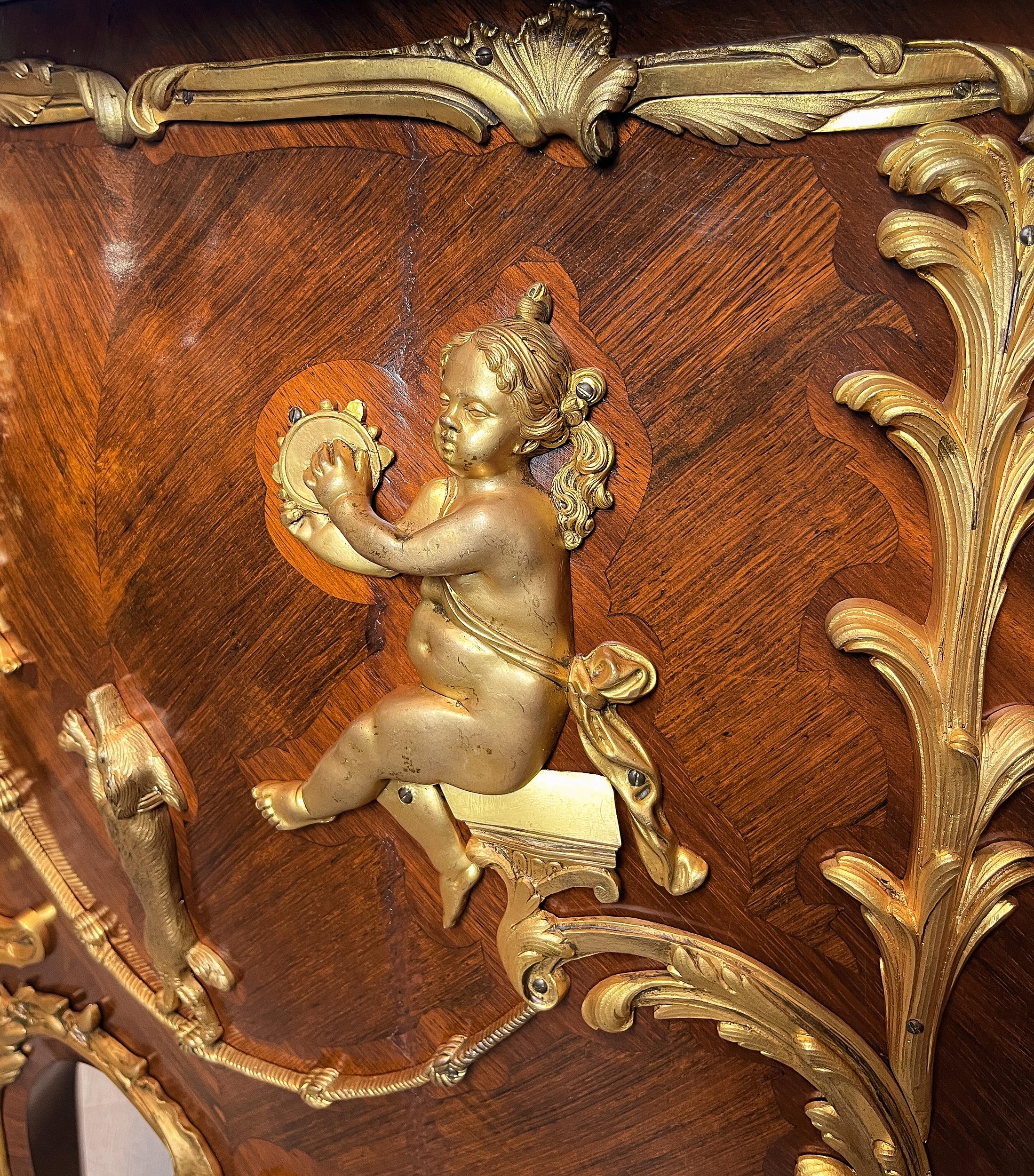 Eccezionale commode in palissandro a tema Singerie di Zwiener in vendita 3