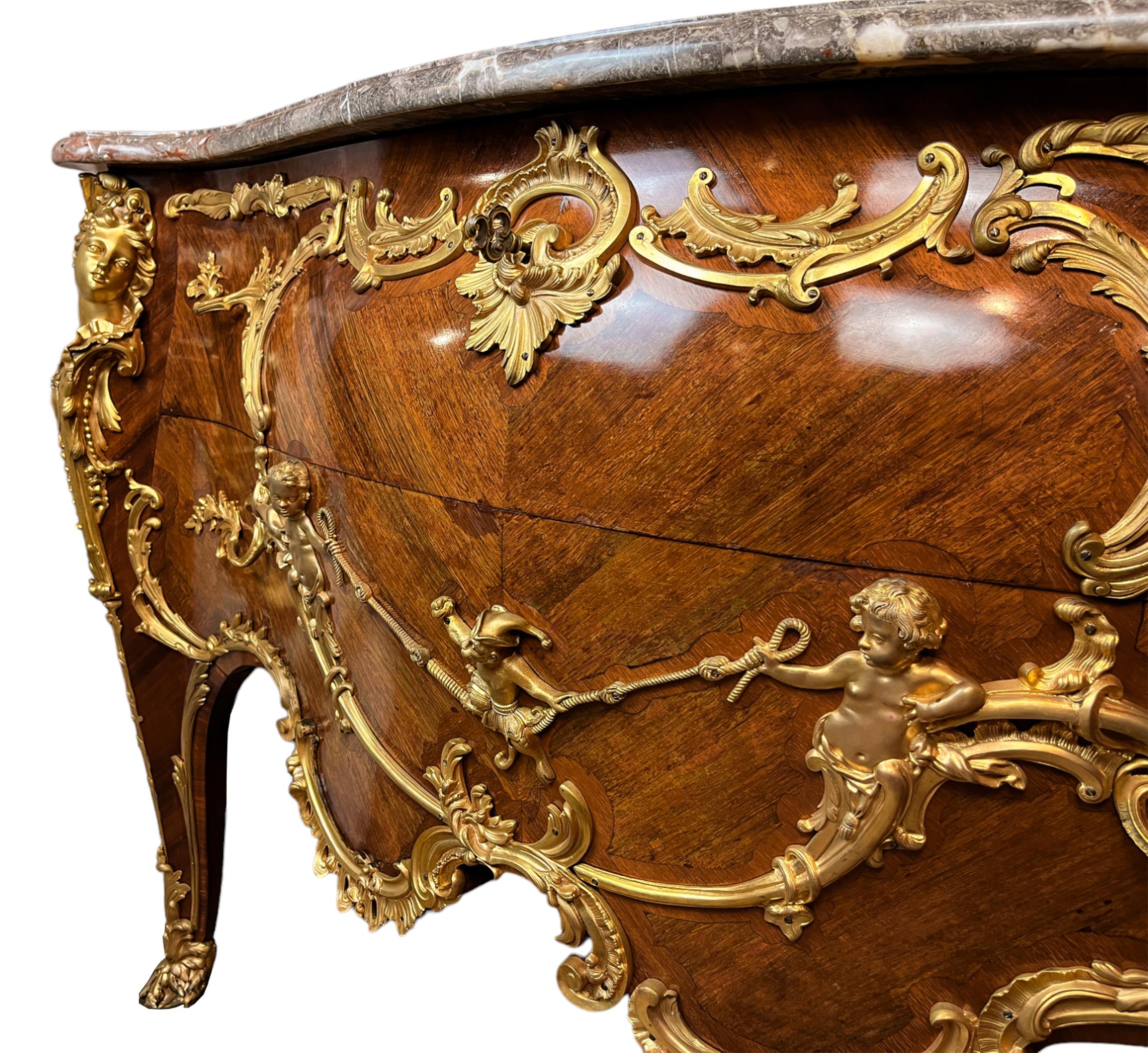 Calco Eccezionale commode in palissandro a tema Singerie di Zwiener in vendita