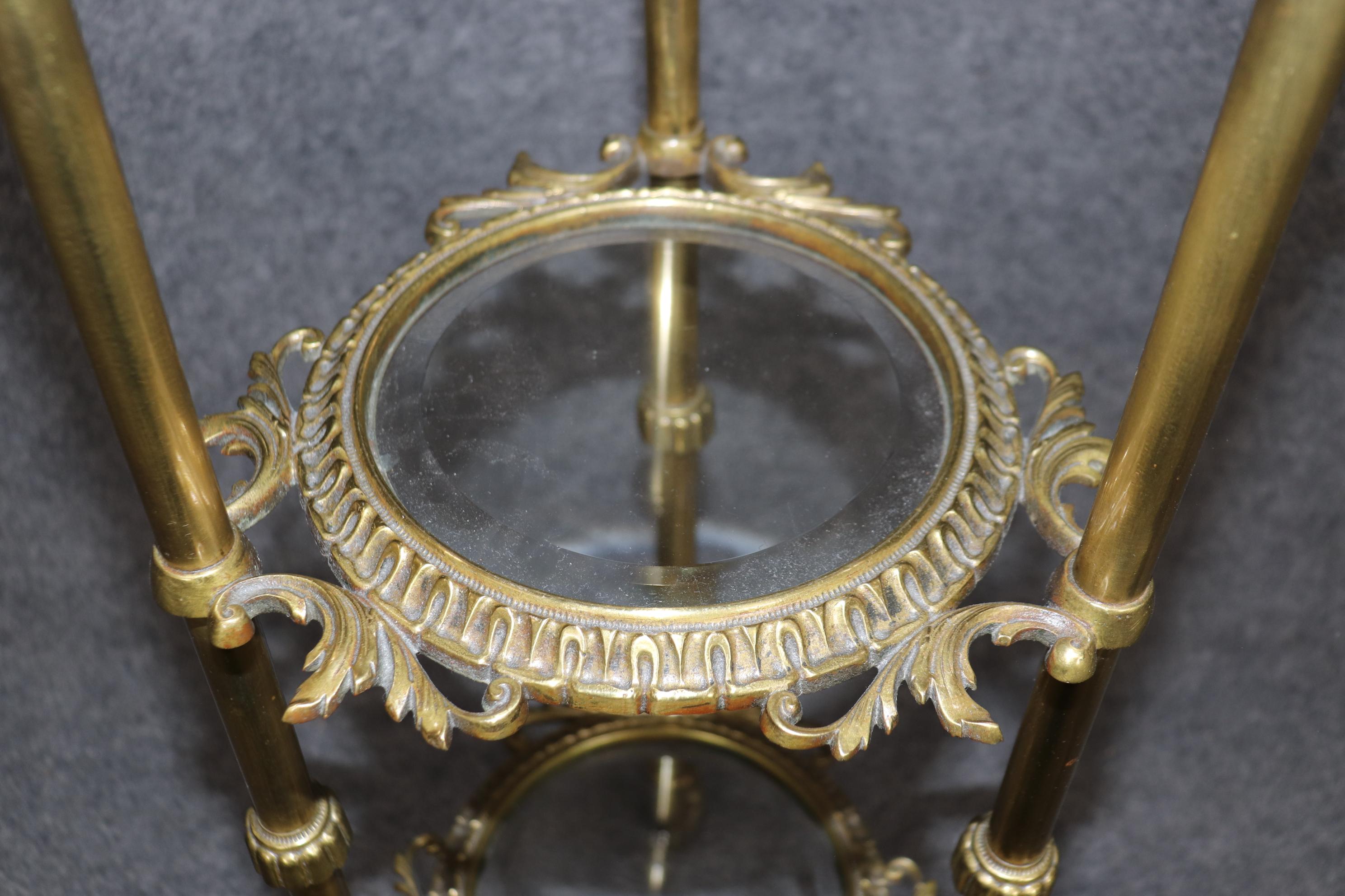 Apogée victorien Exceptionnelle table d'appoint de jardin victorienne en bronze massif biseauté, verre biseauté et onyx en vente