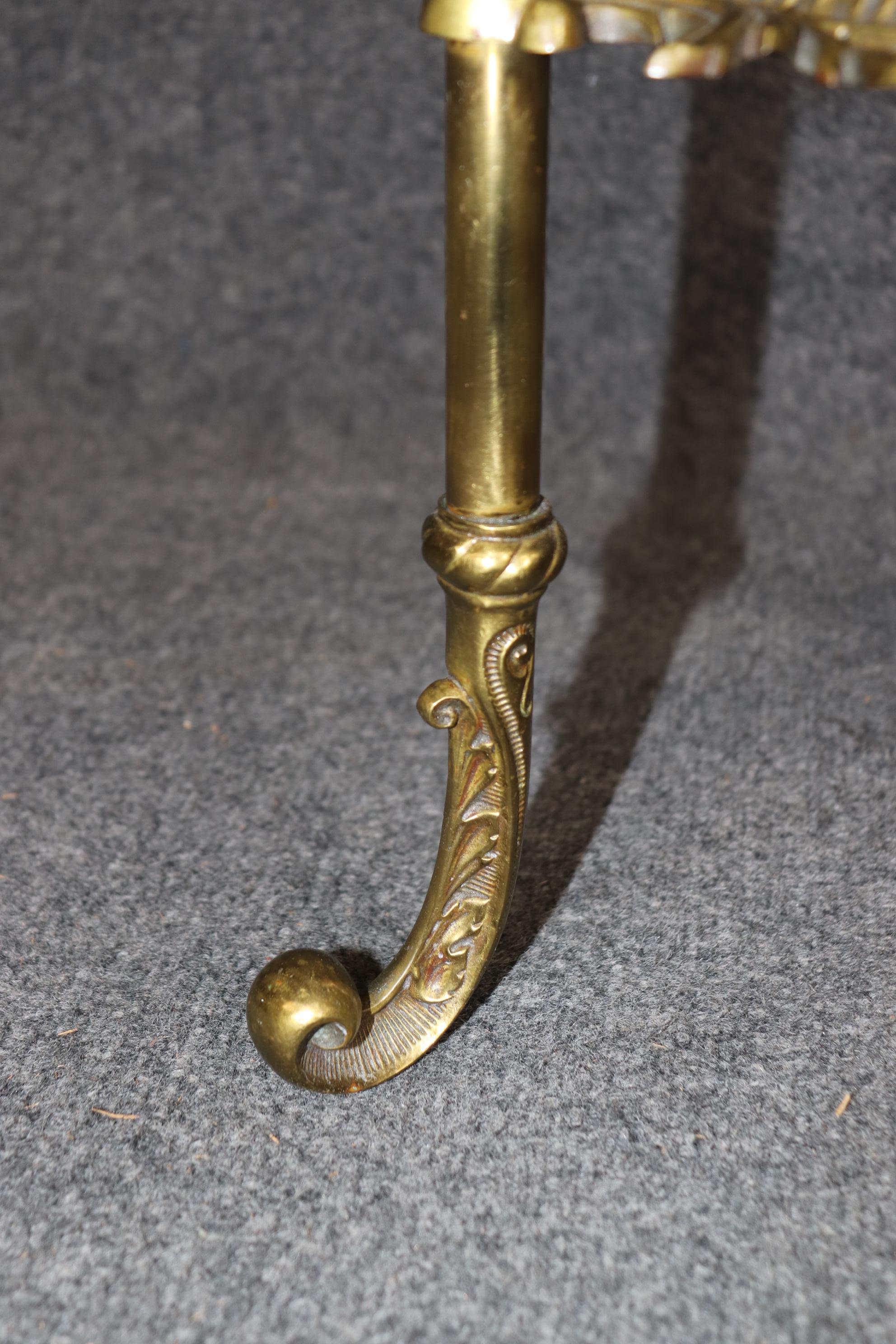 Début du 20ème siècle Exceptionnelle table d'appoint de jardin victorienne en bronze massif biseauté, verre biseauté et onyx en vente