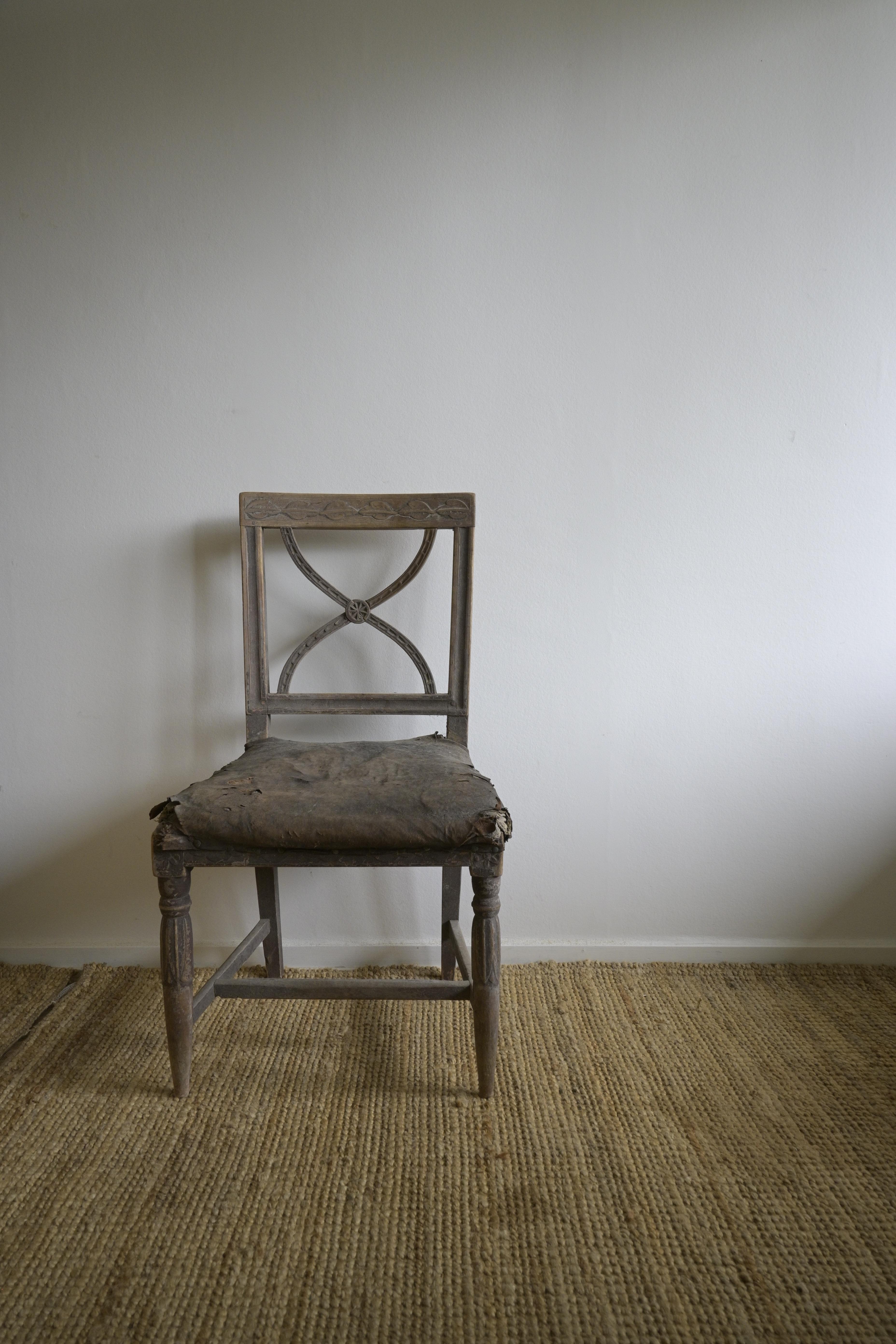 Exceptionnelle chaise solitaire : Un bellman suédois, vers 1830 en vente 2