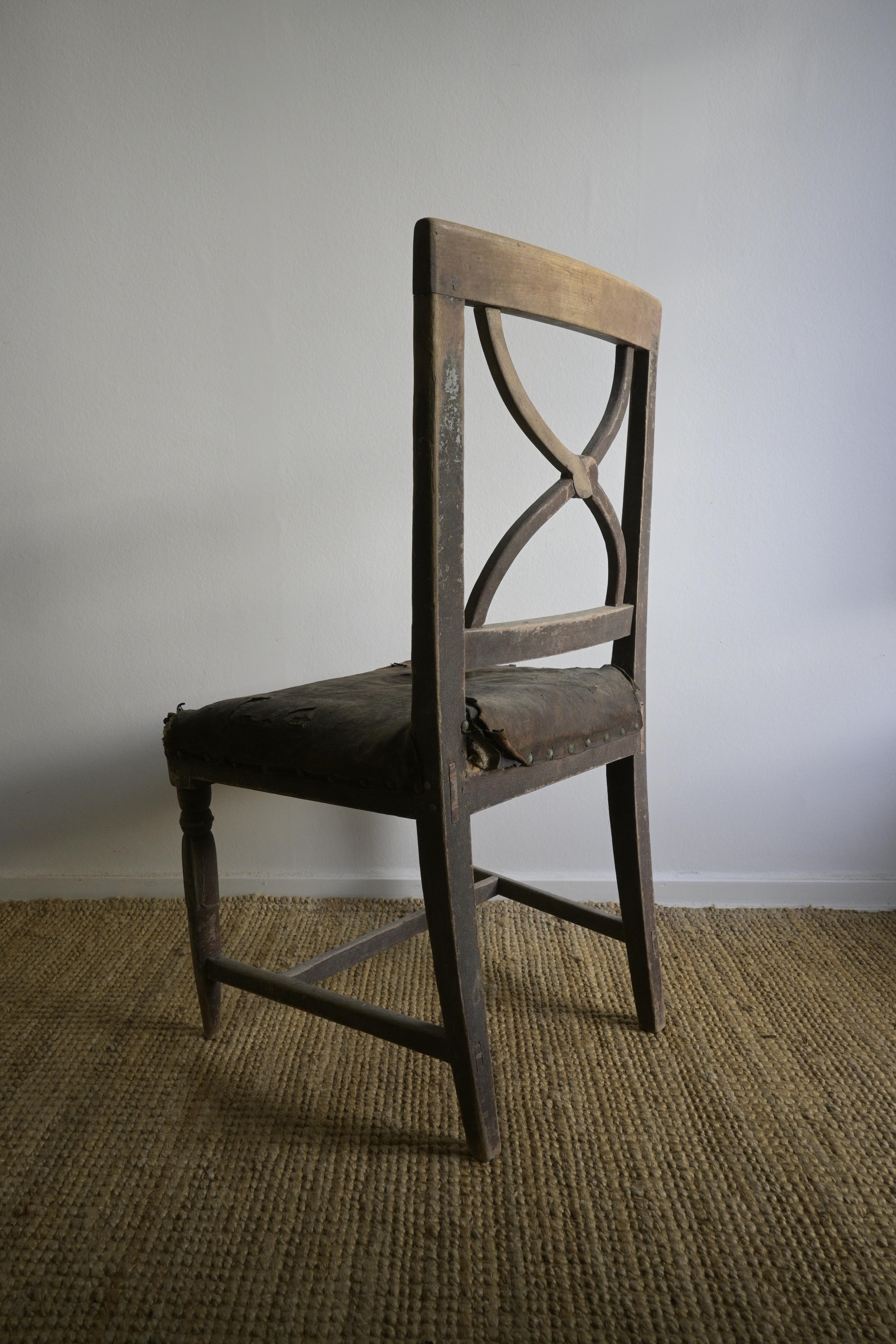Exceptionnelle chaise solitaire : Un bellman suédois, vers 1830 en vente 7