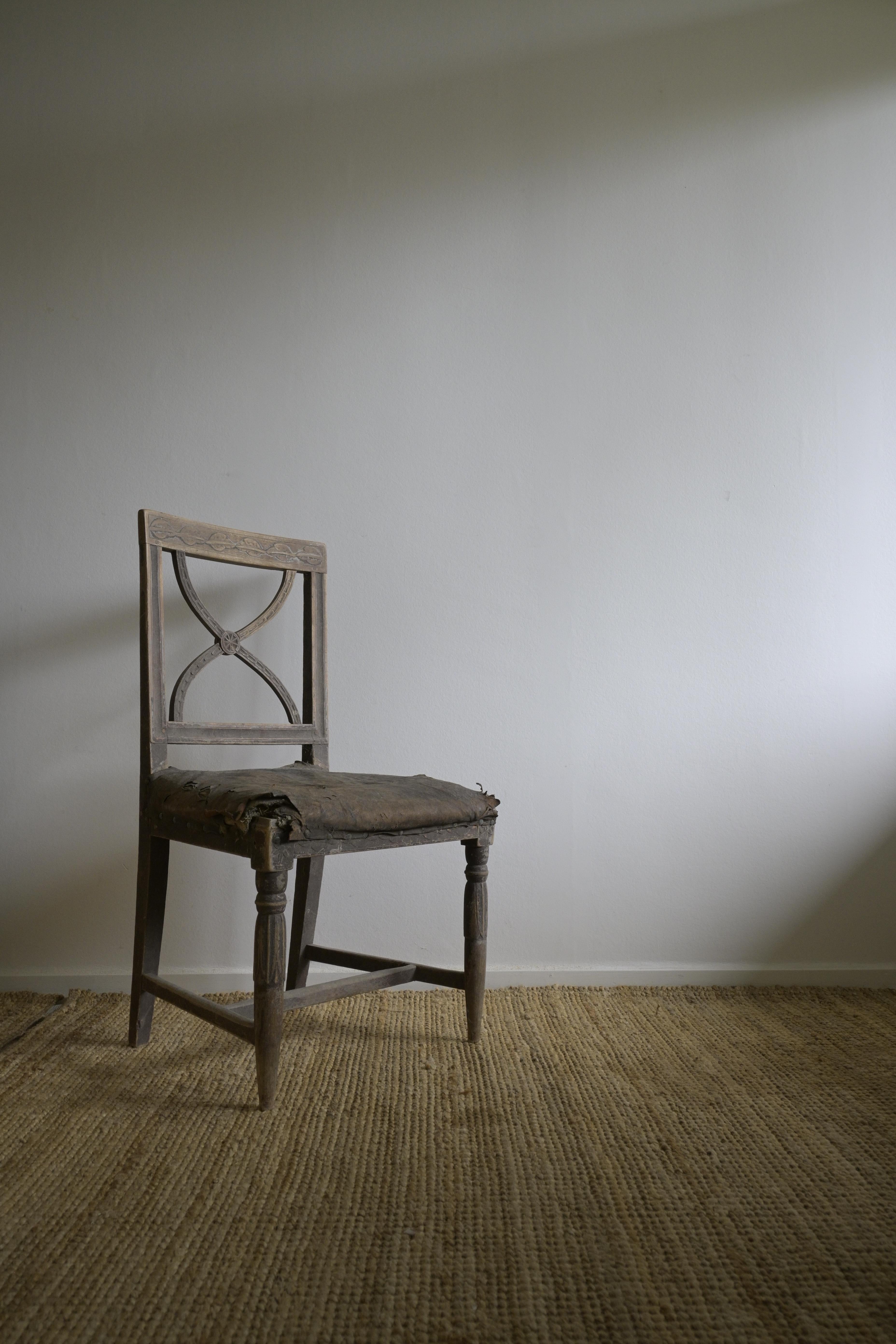 Suédois Exceptionnelle chaise solitaire : Un bellman suédois, vers 1830 en vente